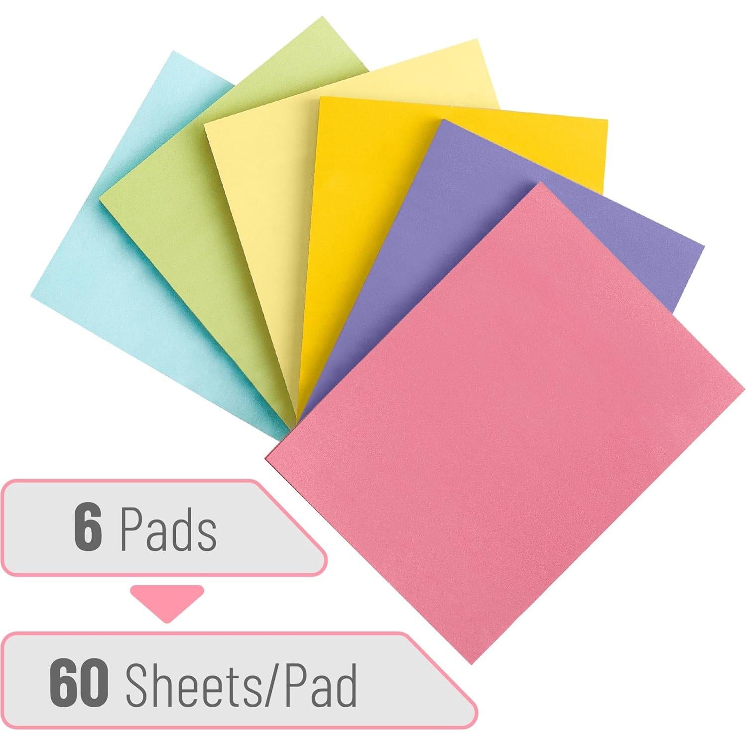 Notas Adhesivas Mr. Pen 7.62x10.16 cm Pastel 6 Blocs