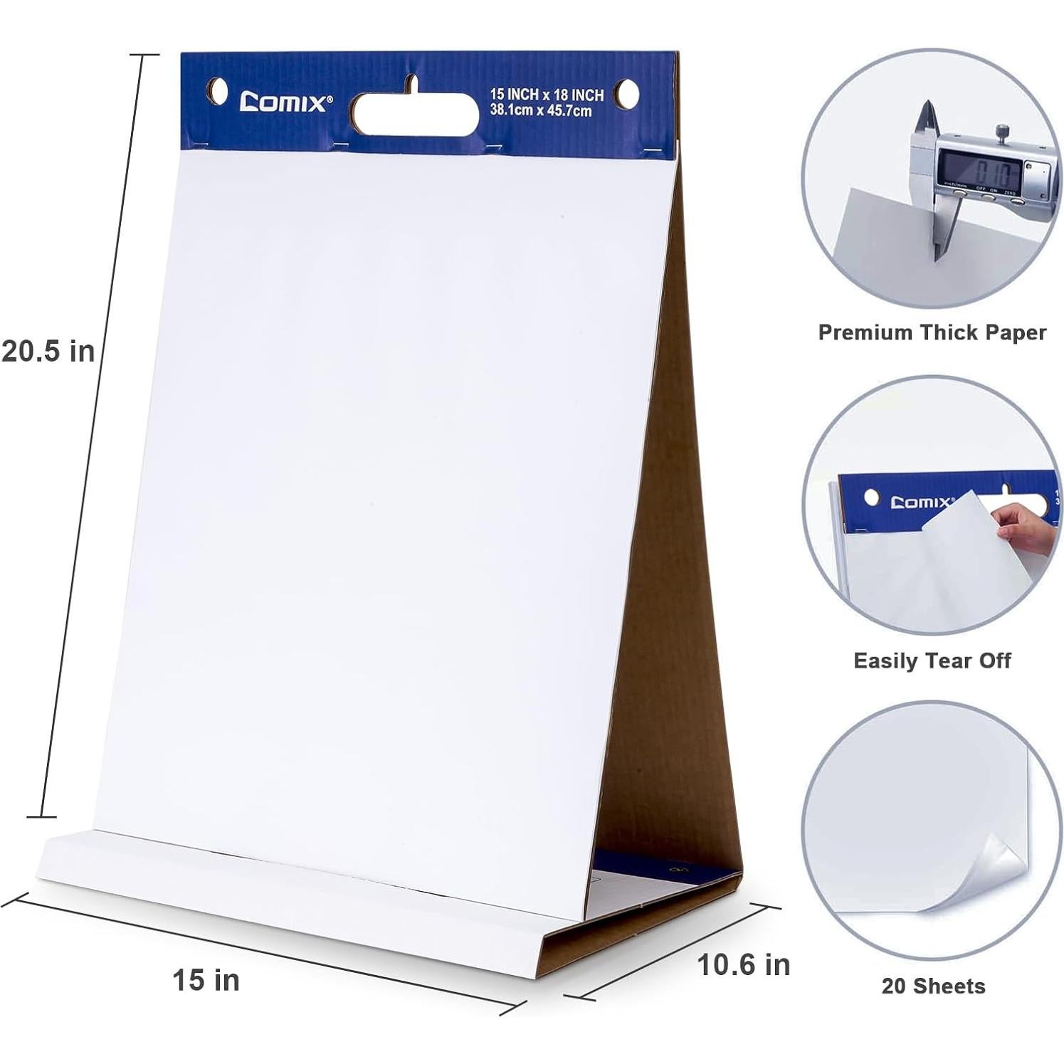 Bloc de Easel Adhesivo Comix 50.8x58.4 cm 20 Hojas 4 Pads
