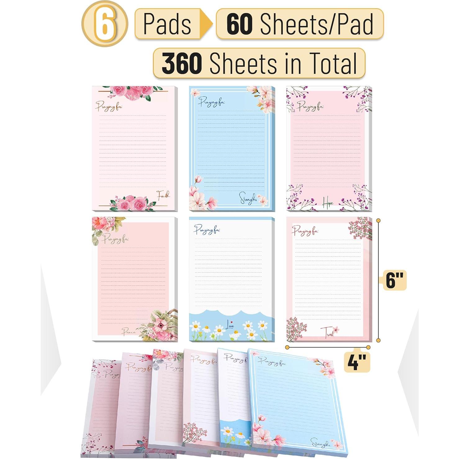 Notas Adhesivas Rayadas Mr. Pen 10x15 cm Floral - 6 Bloc