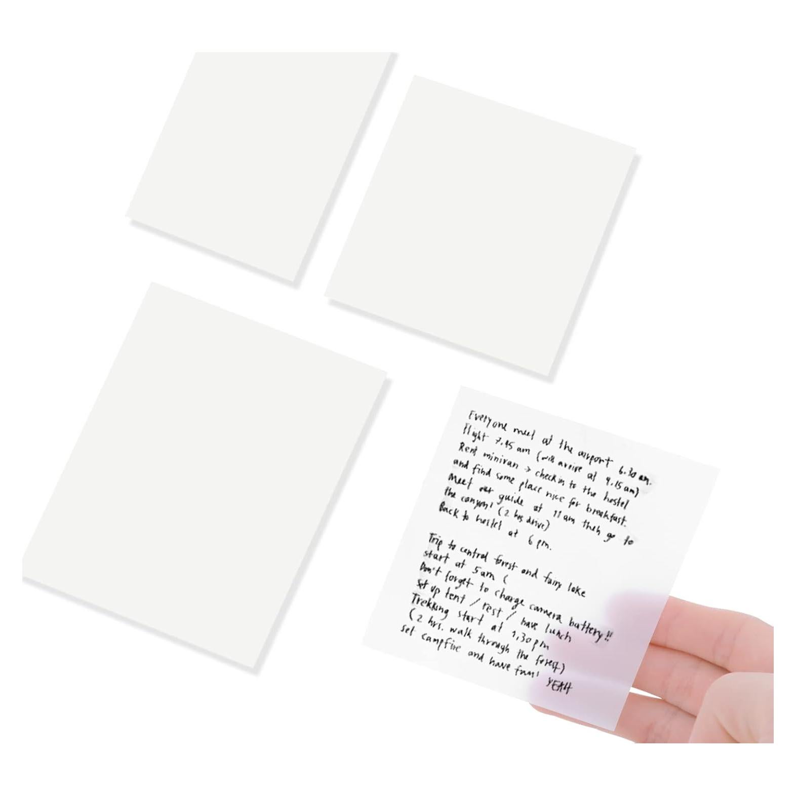 Notas Adhesivas Transparentes Abeillo - 150 Hojas, 3 Tamaños