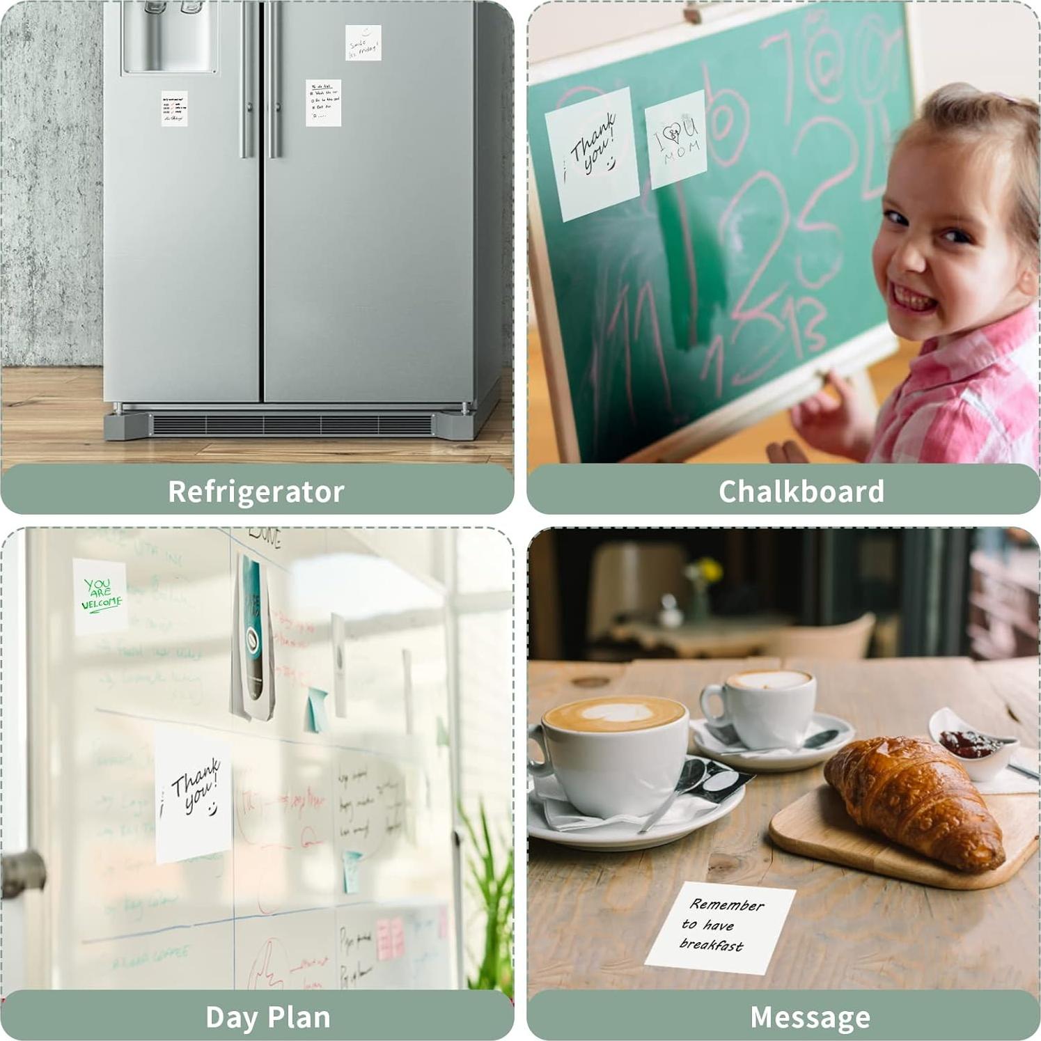 Notas Adhesivas Transparentes Abeillo - 150 Hojas, 3 Tamaños