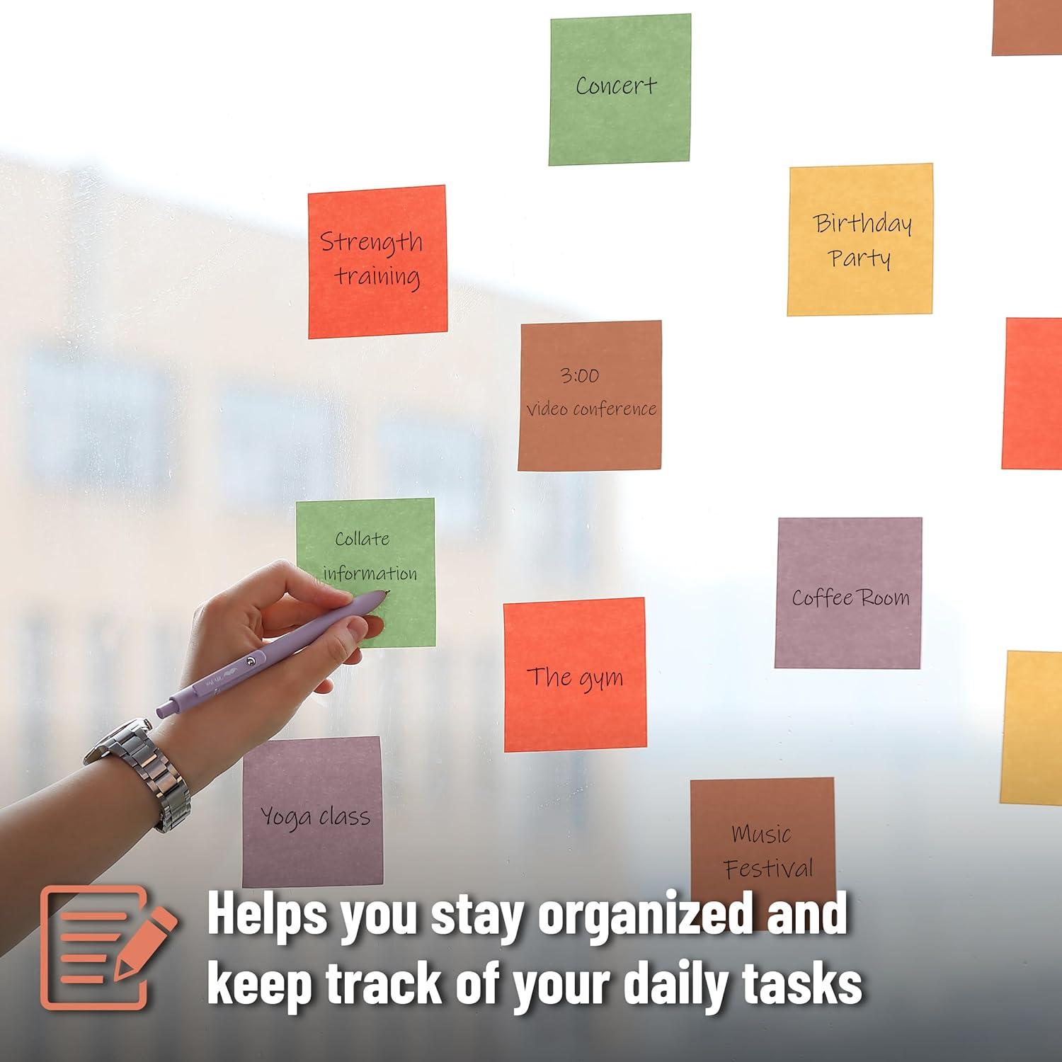 Notas Adhesivas Mr. Pen 7.62x7.62cm Cosecha Ámbar 600 Hojas