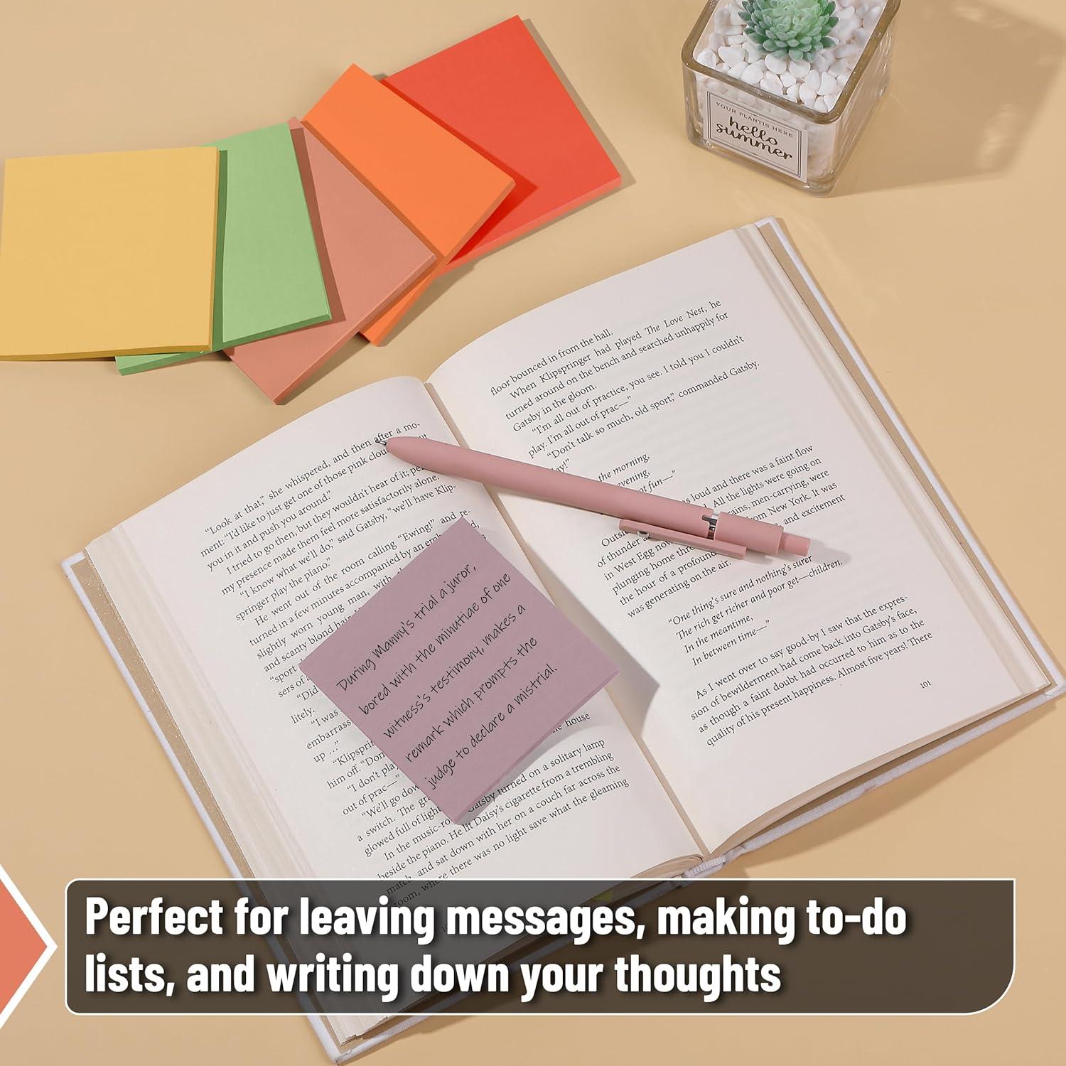 Notas Adhesivas Mr. Pen 7.62x7.62cm Cosecha Ámbar 600 Hojas