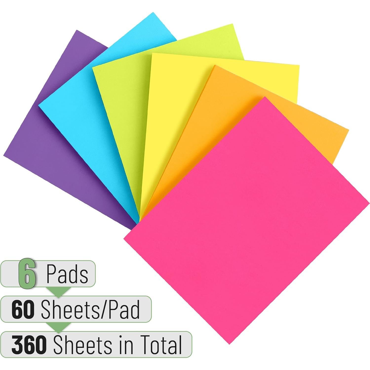 Notas Adhesivas Mr. Pen, 6 Blocs, 360 Hojas Multicolor