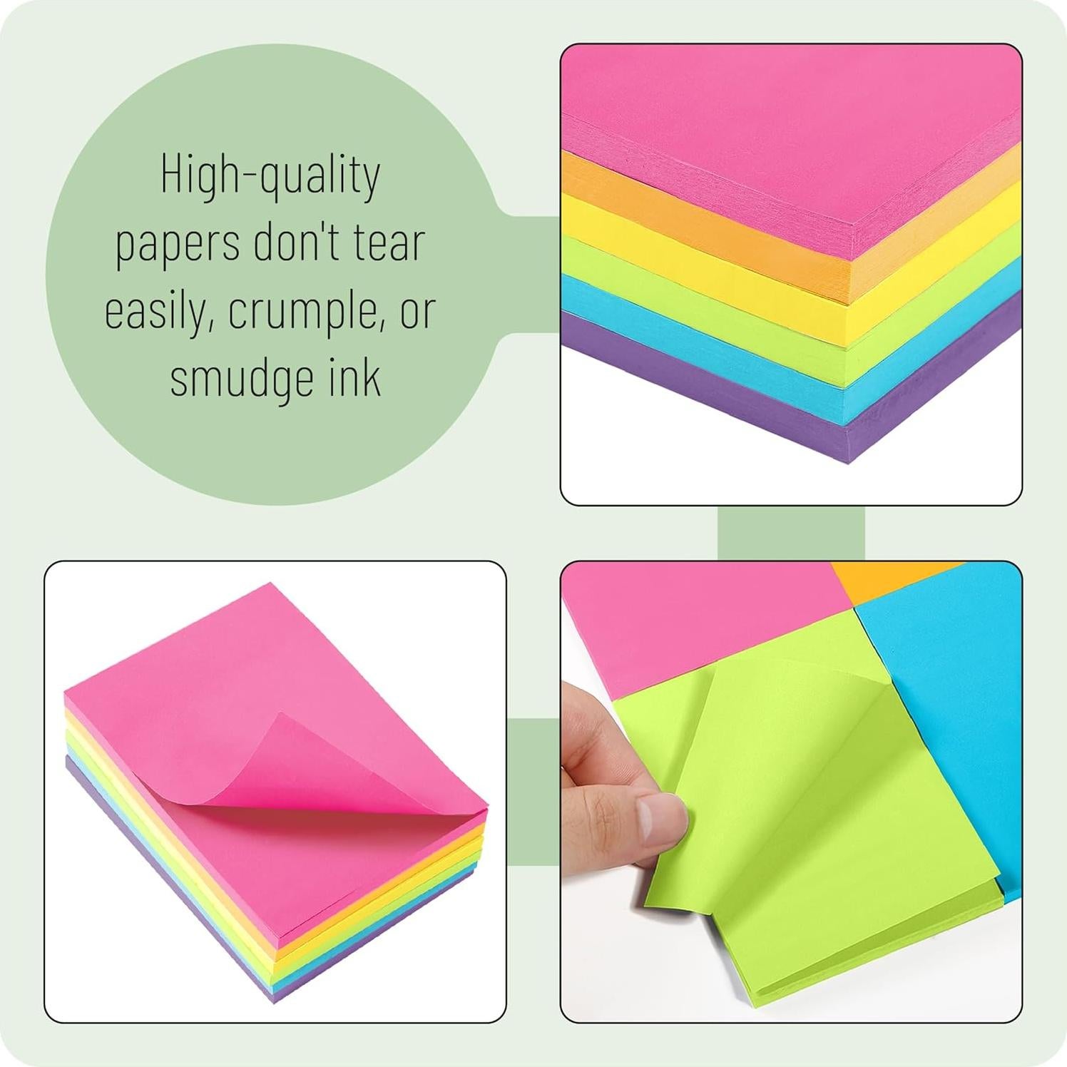 Notas Adhesivas Mr. Pen, 6 Blocs, 360 Hojas Multicolor