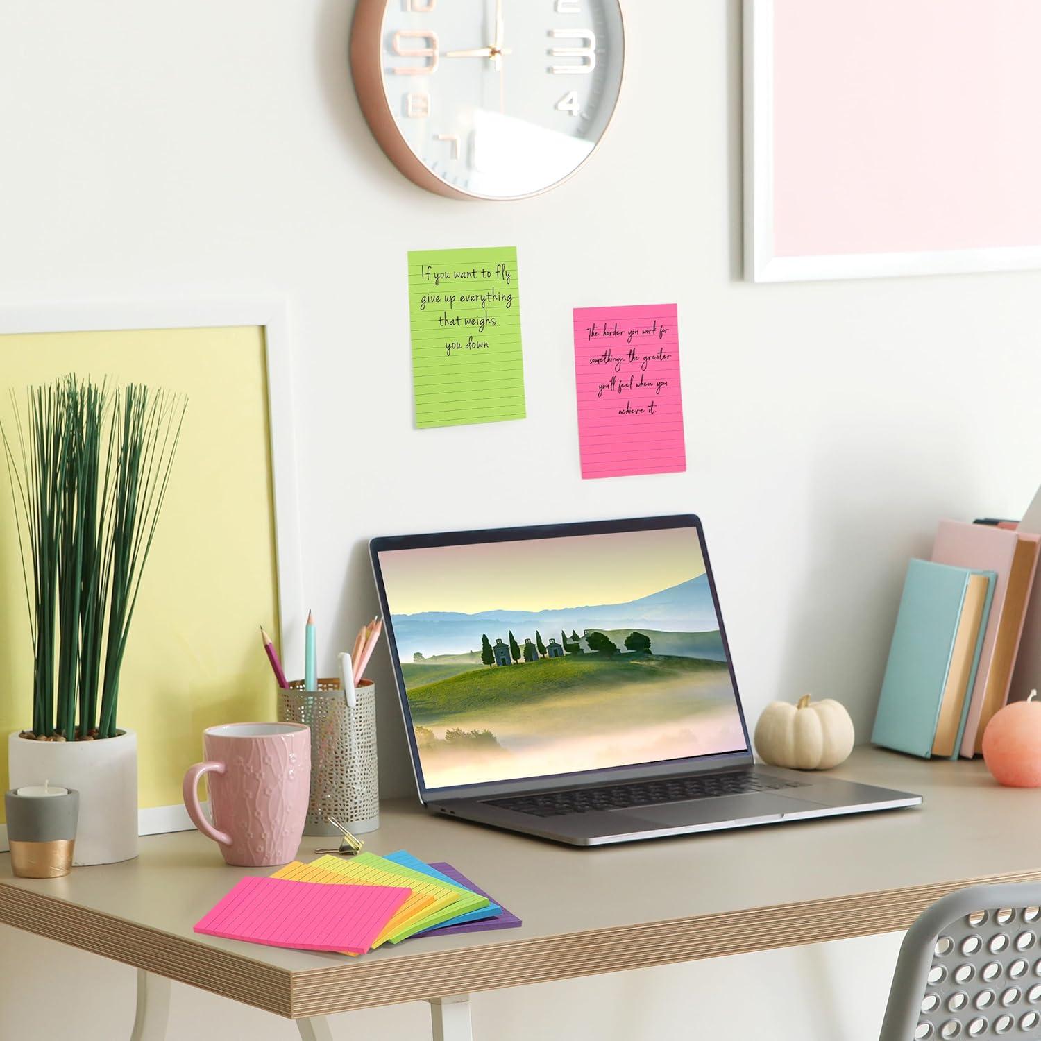 Notas Adhesivas Mr. Pen, 6 Blocs, 360 Hojas Multicolor