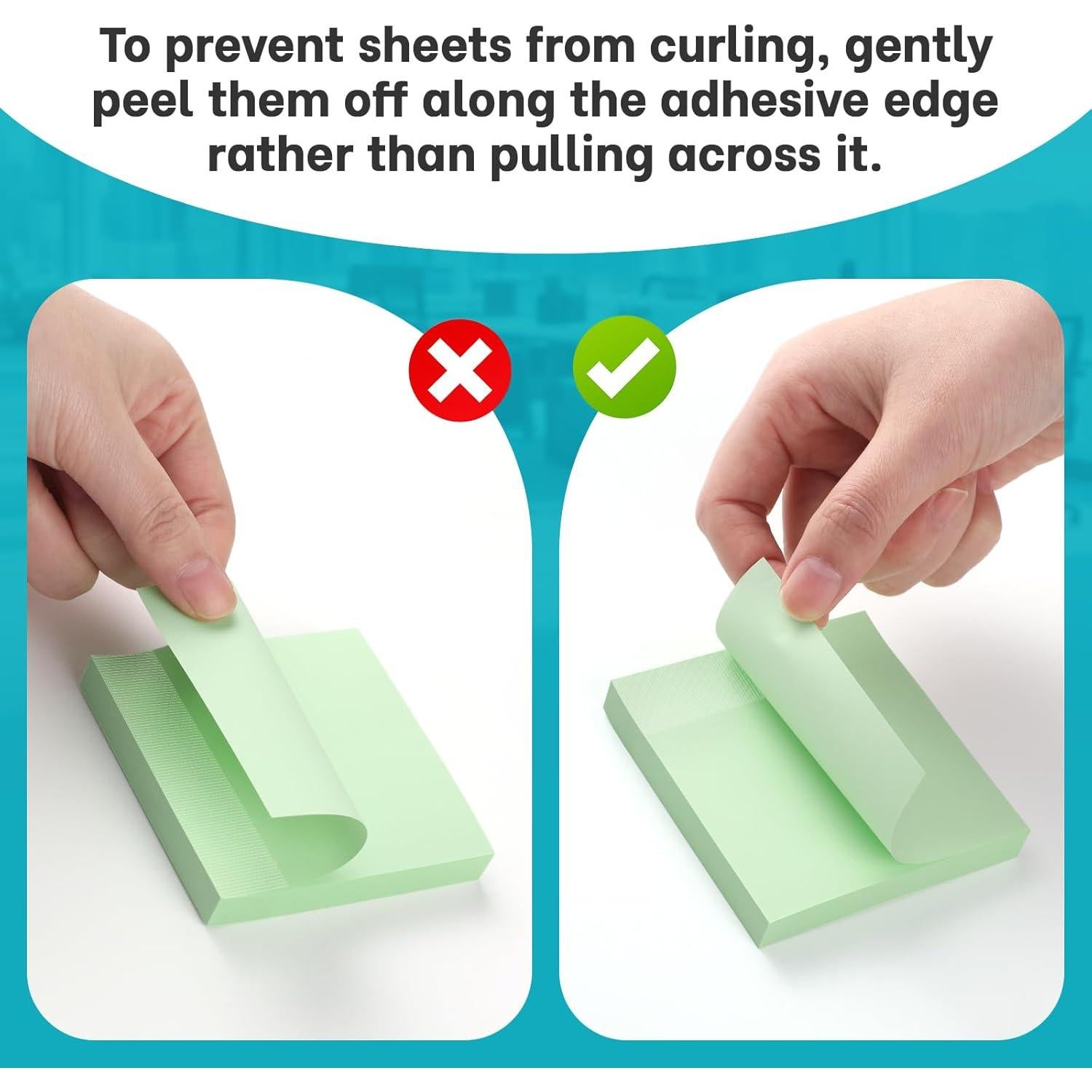 Notas Adhesivas 7.6x7.6 cm imoon - 6 Blocs Pastel 100 Hojas