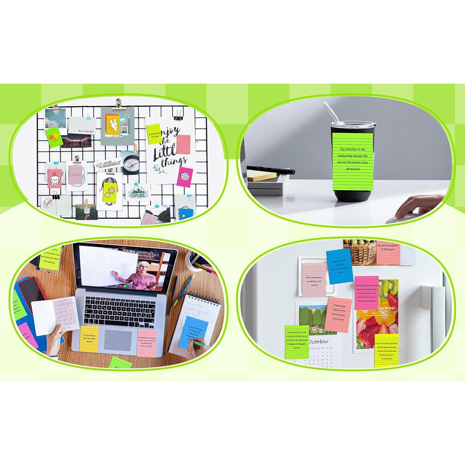 Notas Adhesivas VIPSTAR 10x15 cm 15 Pads 7 Colores Brillantes