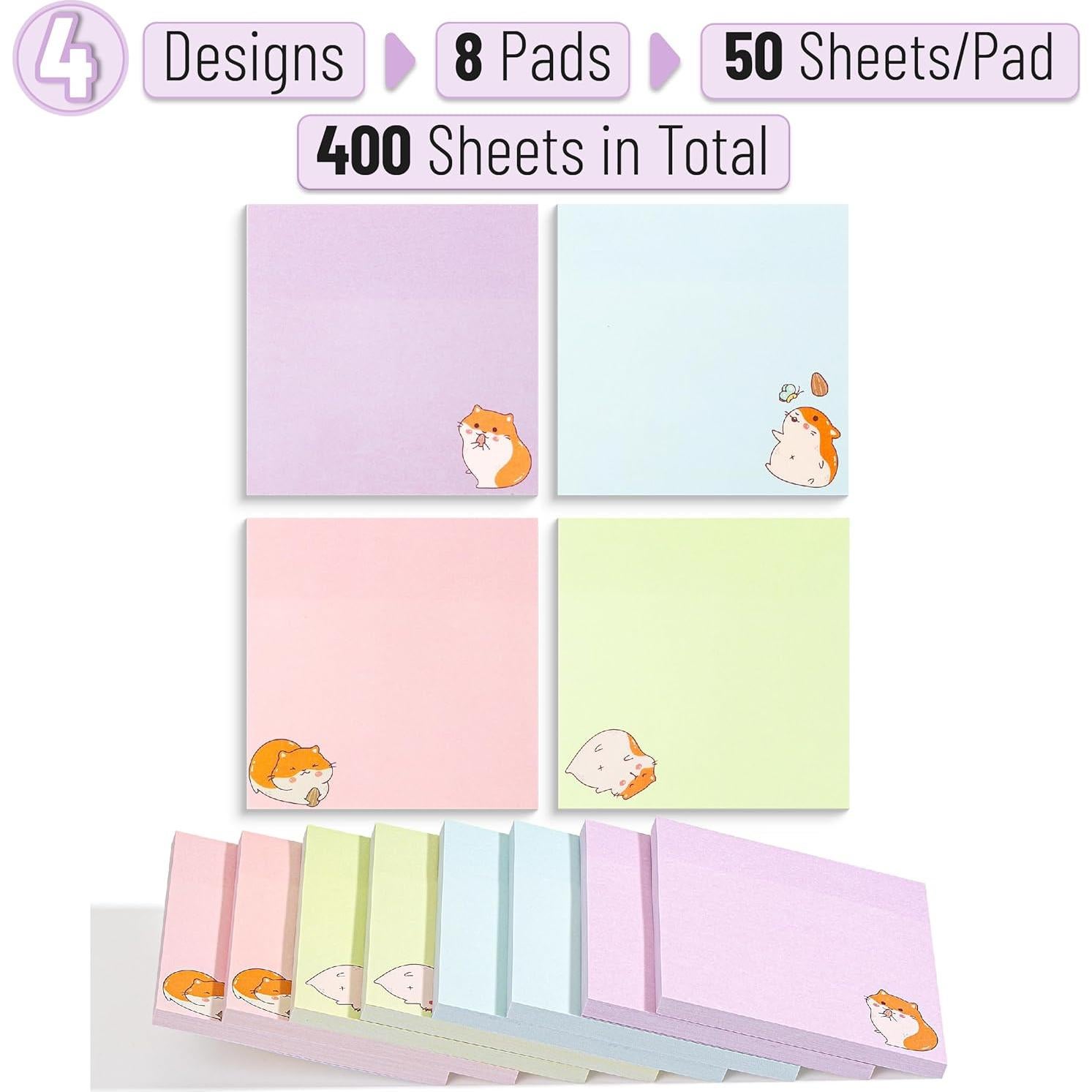 Notas Adhesivas Mr. Pen Hamster Pequeño 7.62cm x 7.62cm 400 Hojas