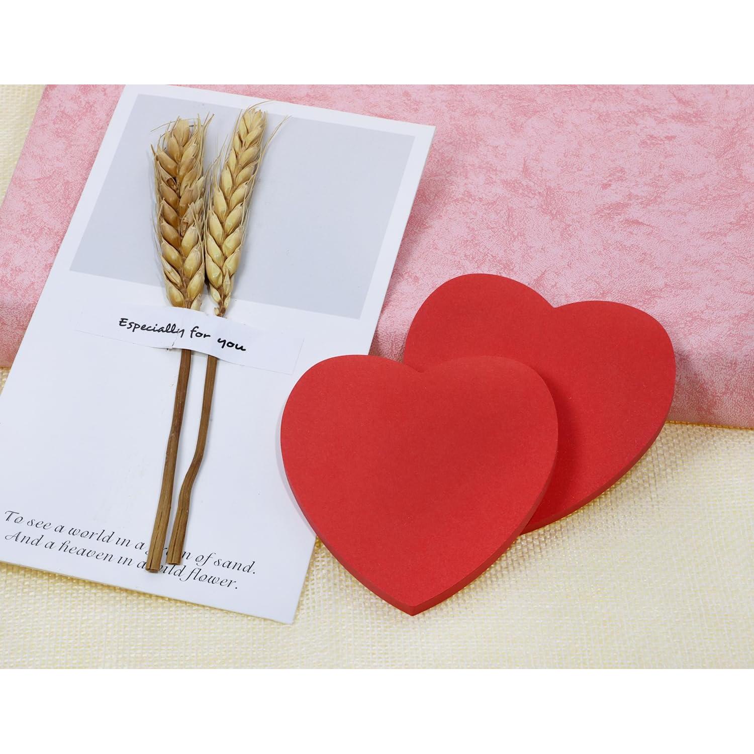 Notas Adhesivas Corazón Mini Skater Rojo 7x7cm 46 Hojas