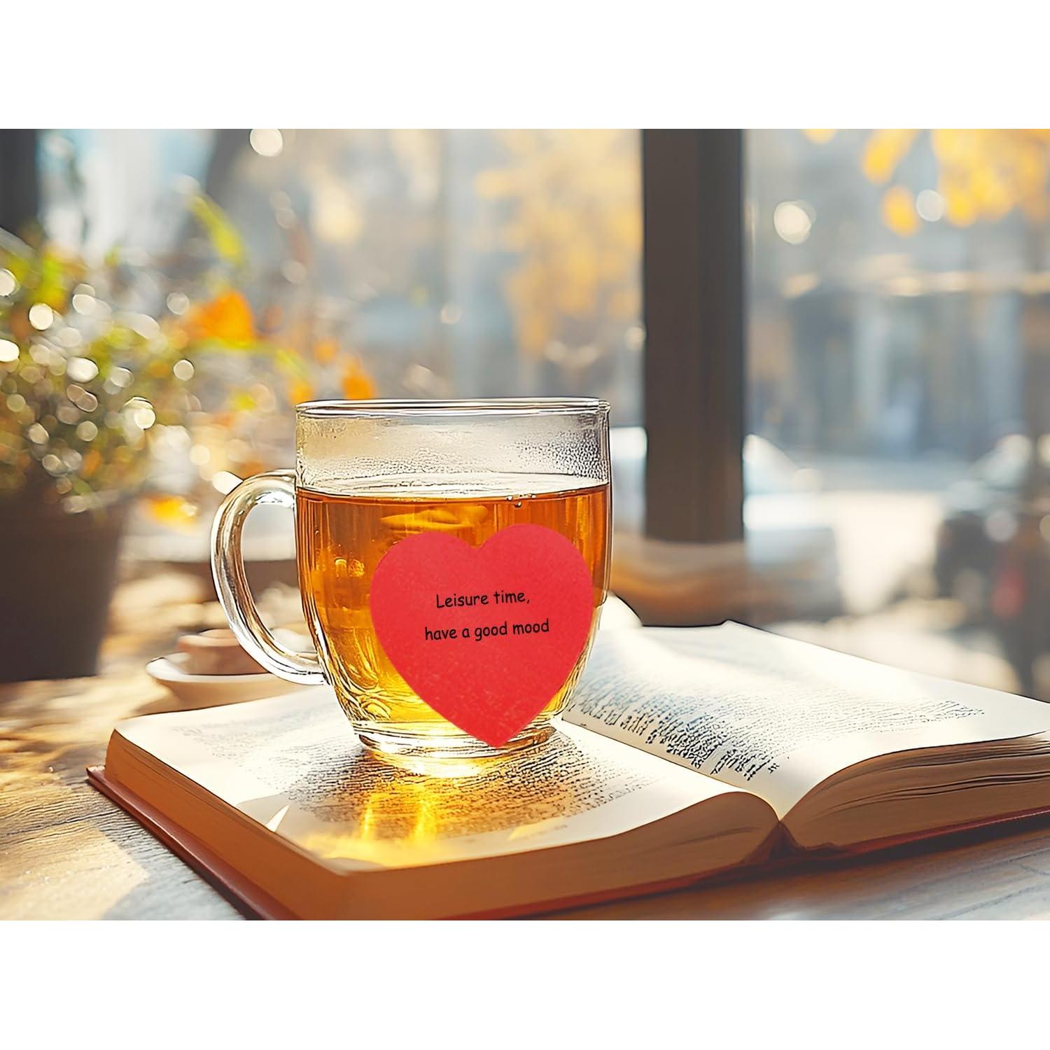 Notas Adhesivas Corazón Mini Skater Rojo 7x7cm 46 Hojas