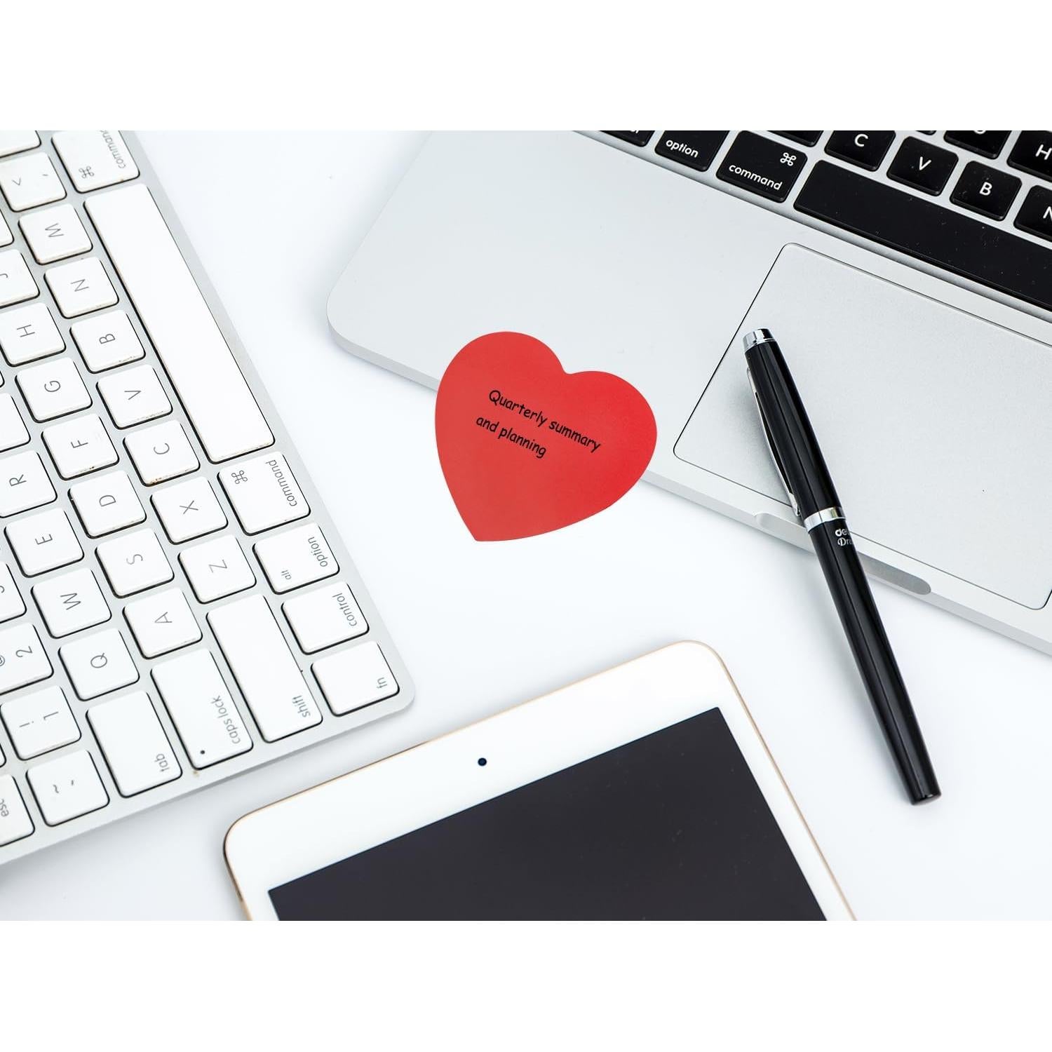 Notas Adhesivas Corazón Mini Skater Rojo 7x7cm 46 Hojas