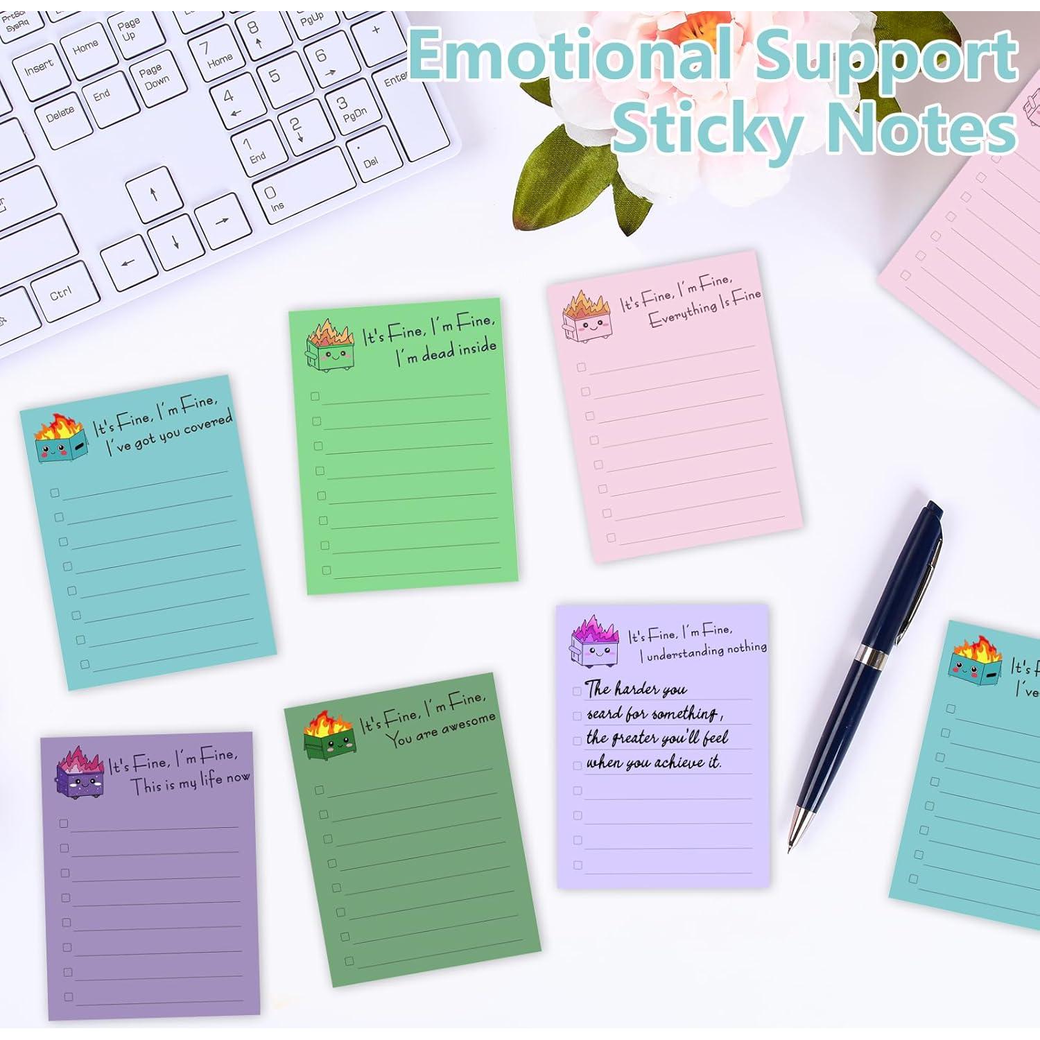 Notas Adhesivas Divertidas AsDream Fuego en Basurero 12 Piezas