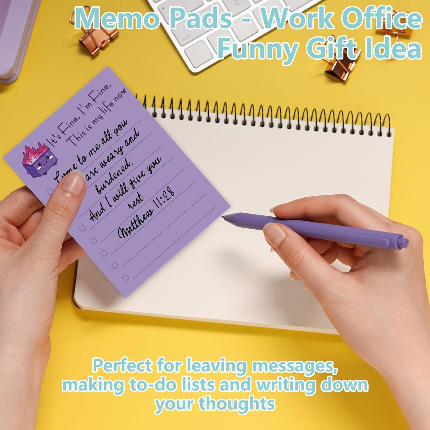 Notas Adhesivas Divertidas AsDream Fuego en Basurero 12 Piezas