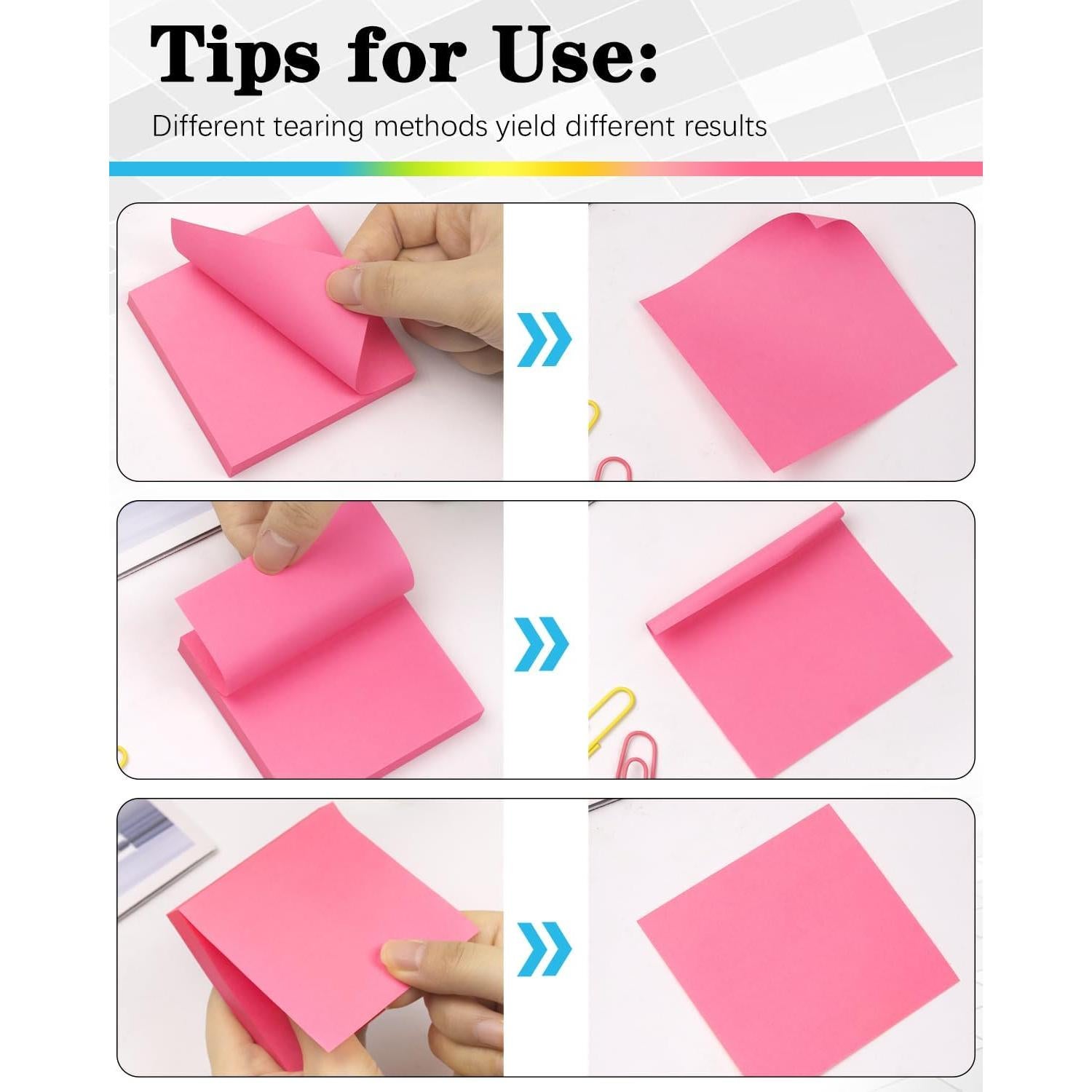 Notas Adhesivas WeLiu 7.62x7.62 cm 48 Paquetes Multicolor