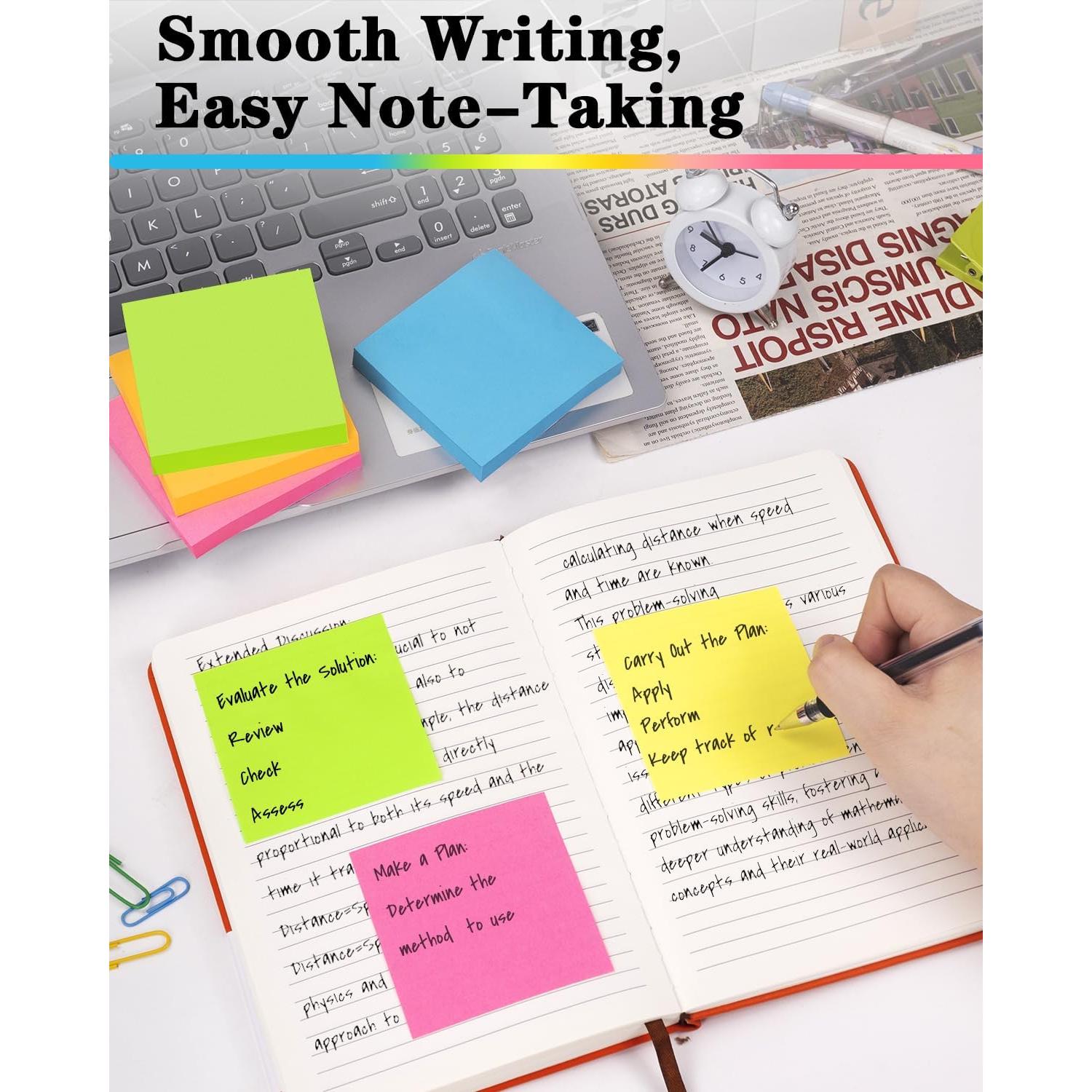 Notas Adhesivas WeLiu 7.62x7.62 cm 48 Paquetes Multicolor