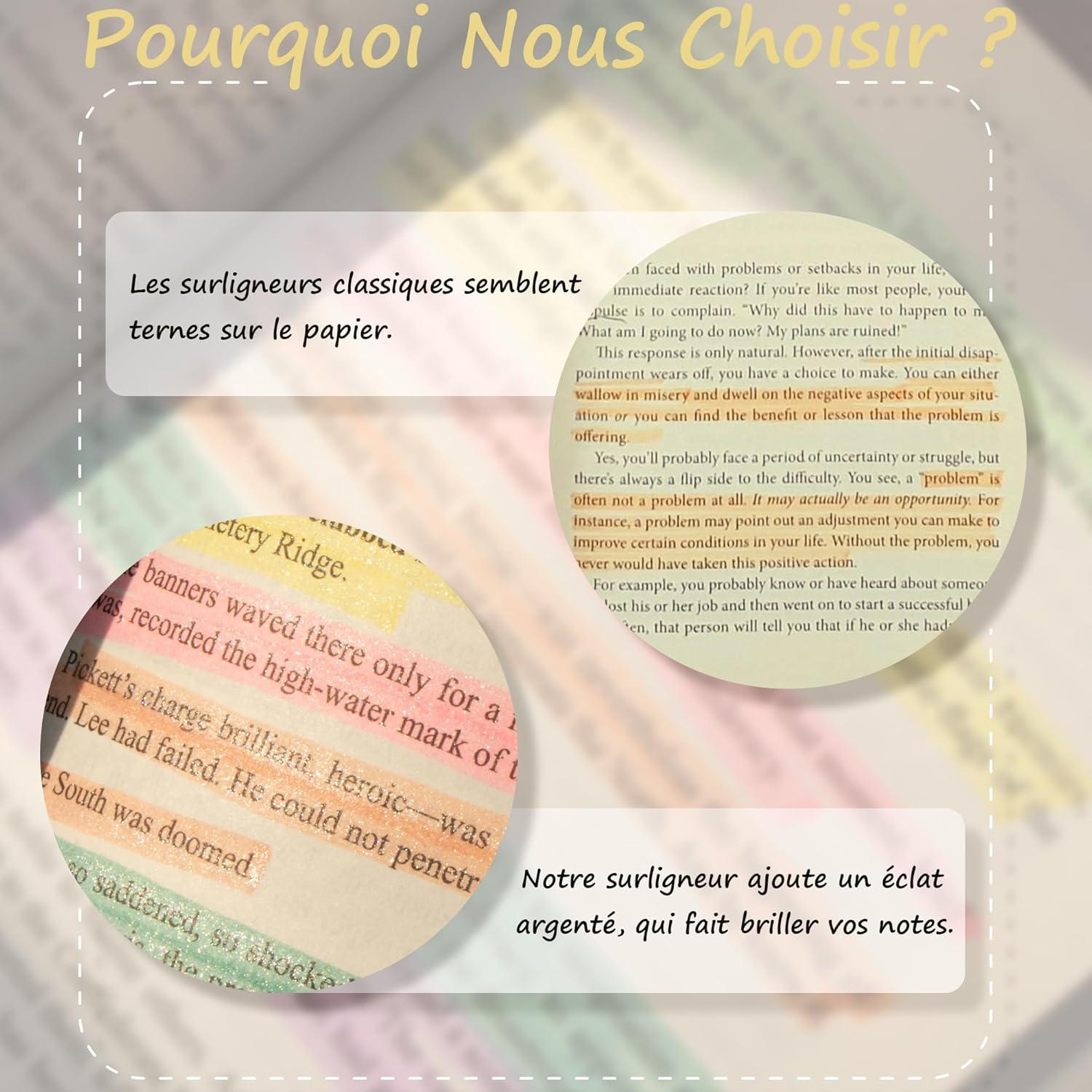 8 Resaltadores Brillantes Mini BONACE Punta Cincel Secado Rápido
