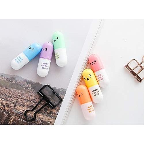 Set de 6 Mini Marcadores Fluorescentes VANVENE - Diseño Coreano