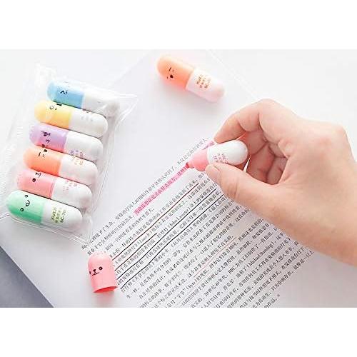 Set de 6 Mini Marcadores Fluorescentes VANVENE - Diseño Coreano