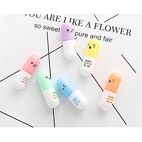 Set de 6 Mini Marcadores Fluorescentes VANVENE - Diseño Coreano