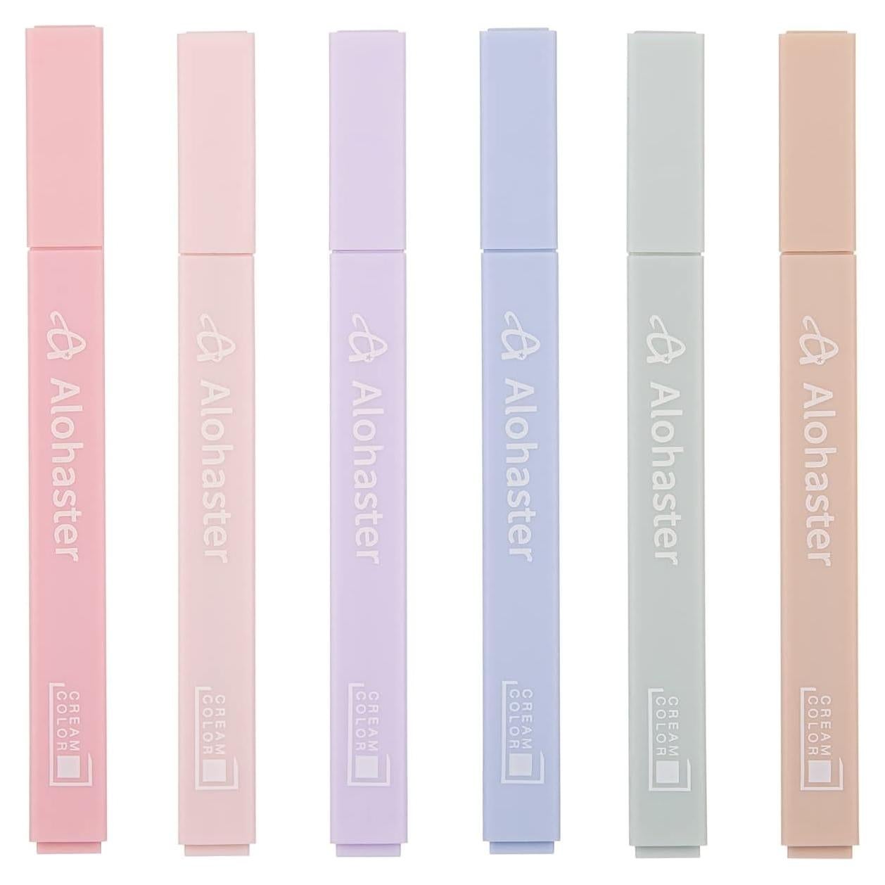 Marcadores Estéticos HPSIZEE 6 Colores Suaves Punta Chaflán