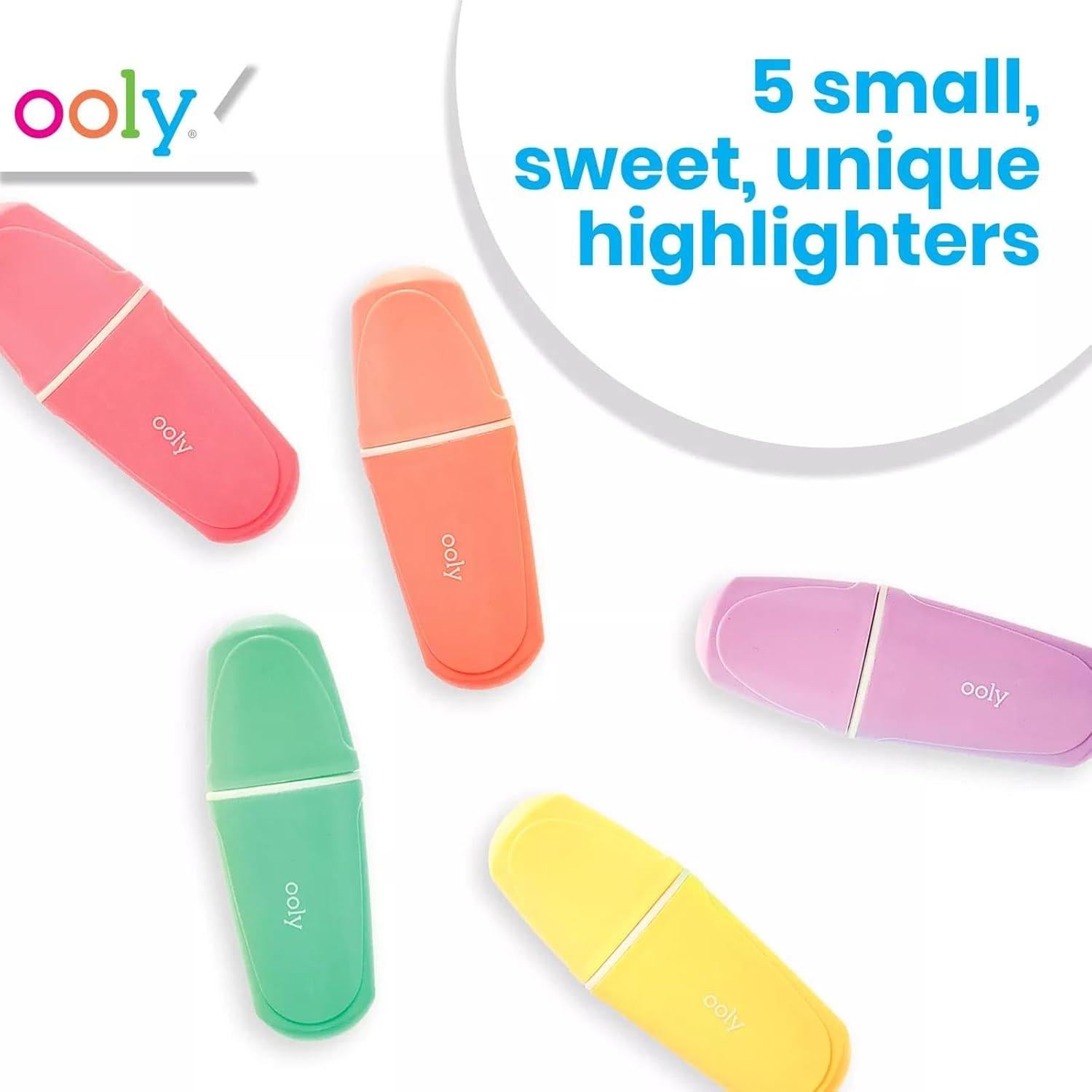 Set de 5 Mini Marcadores Fluorescentes Ooly - Colores Pastel