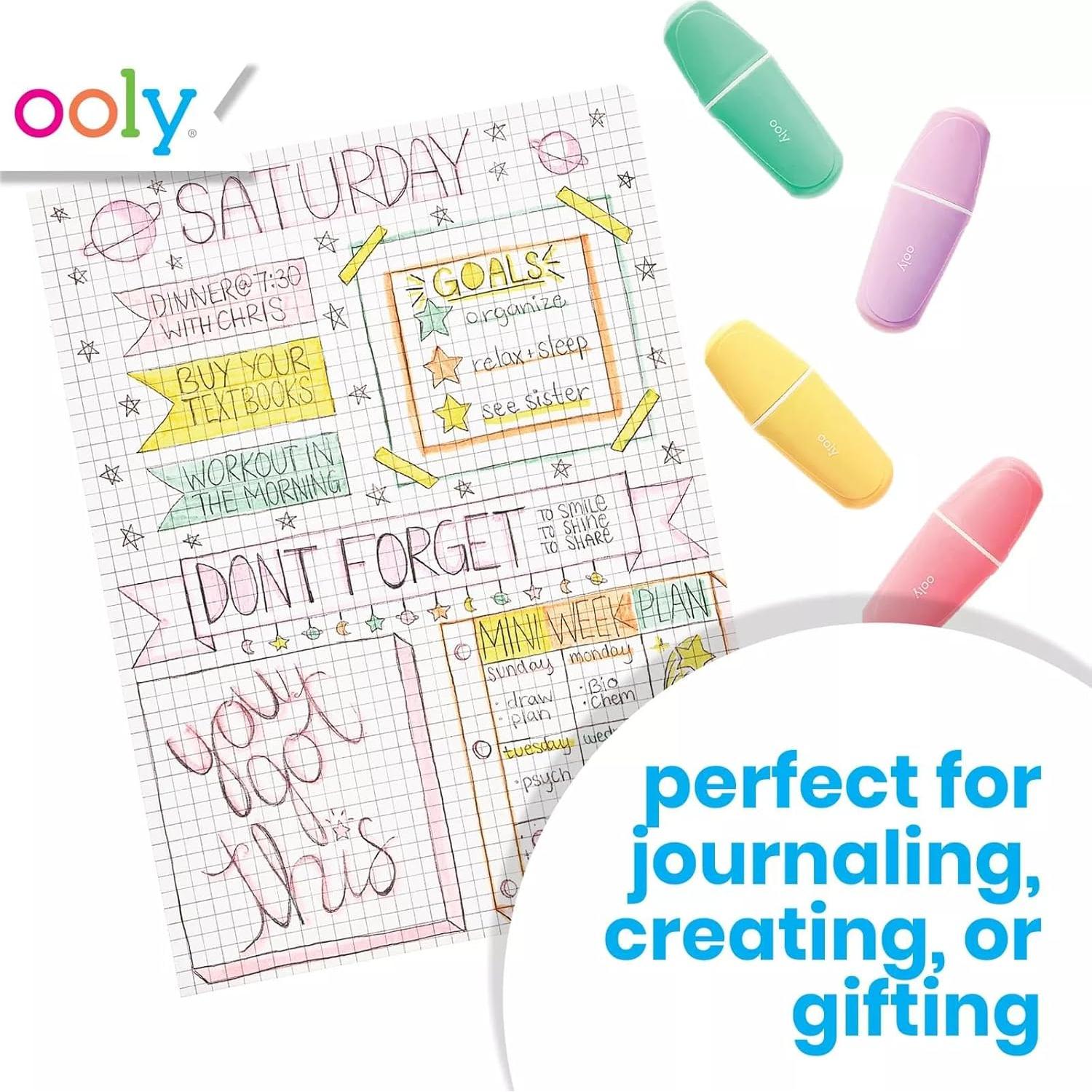 Set de 5 Mini Marcadores Fluorescentes Ooly - Colores Pastel