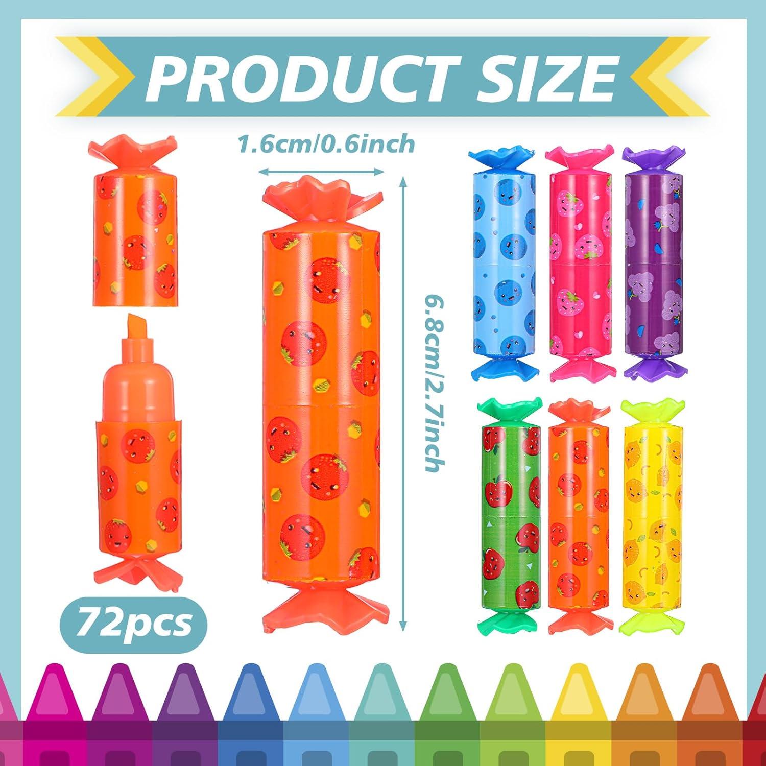 72 Mini Marcadores Fluorescentes Ubamdom Multicolor 6 Colores