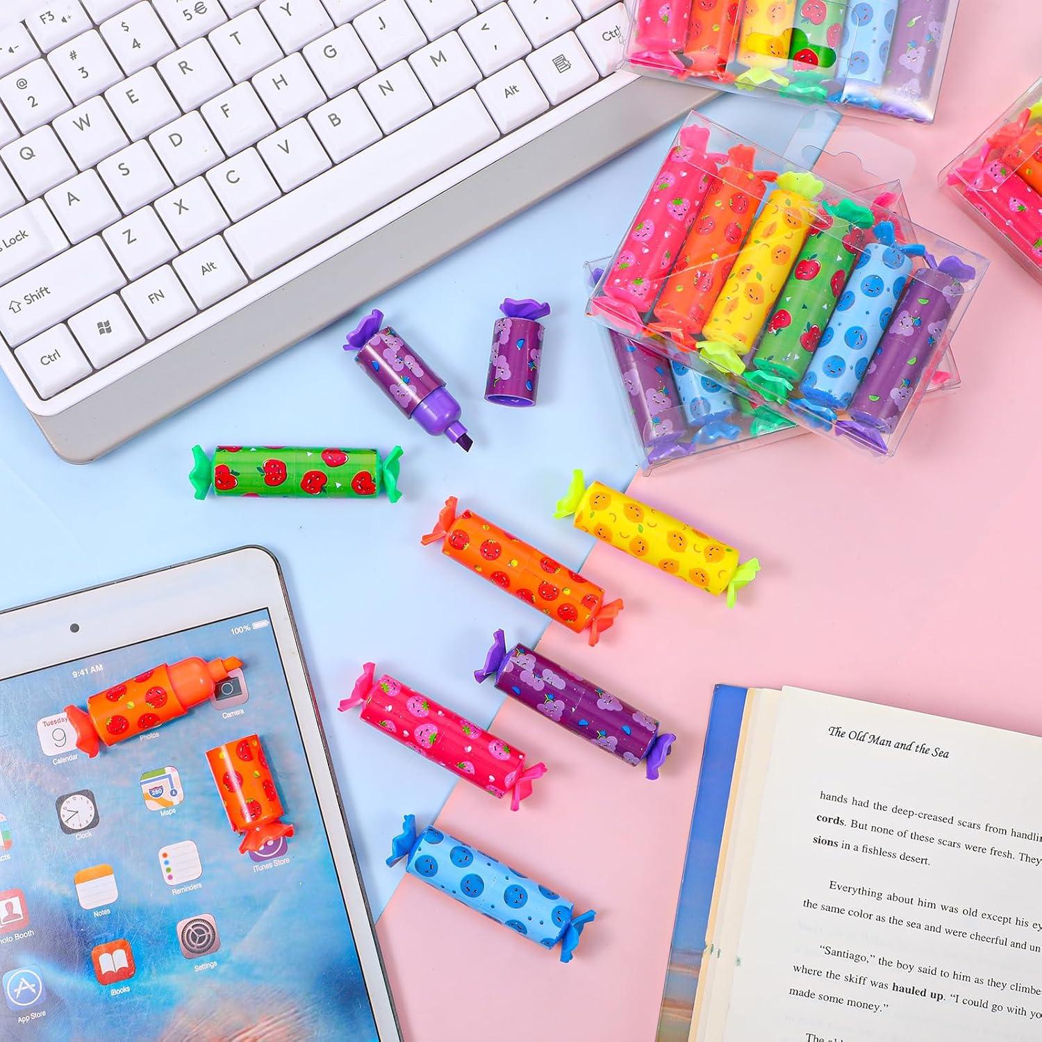 72 Mini Marcadores Fluorescentes Ubamdom Multicolor 6 Colores