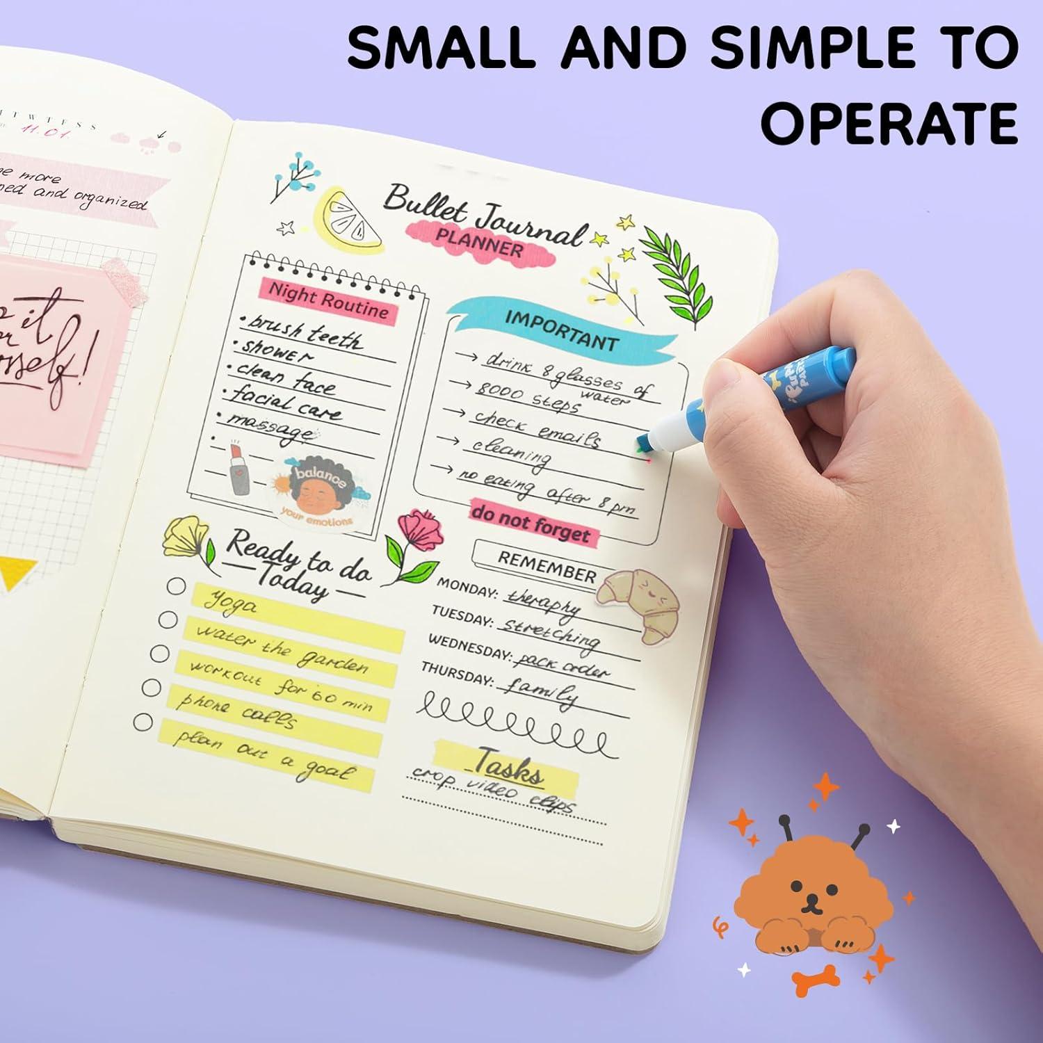 Mini Marcadores Fluorescentes M&G - Paquete de 6 Colores Chisel