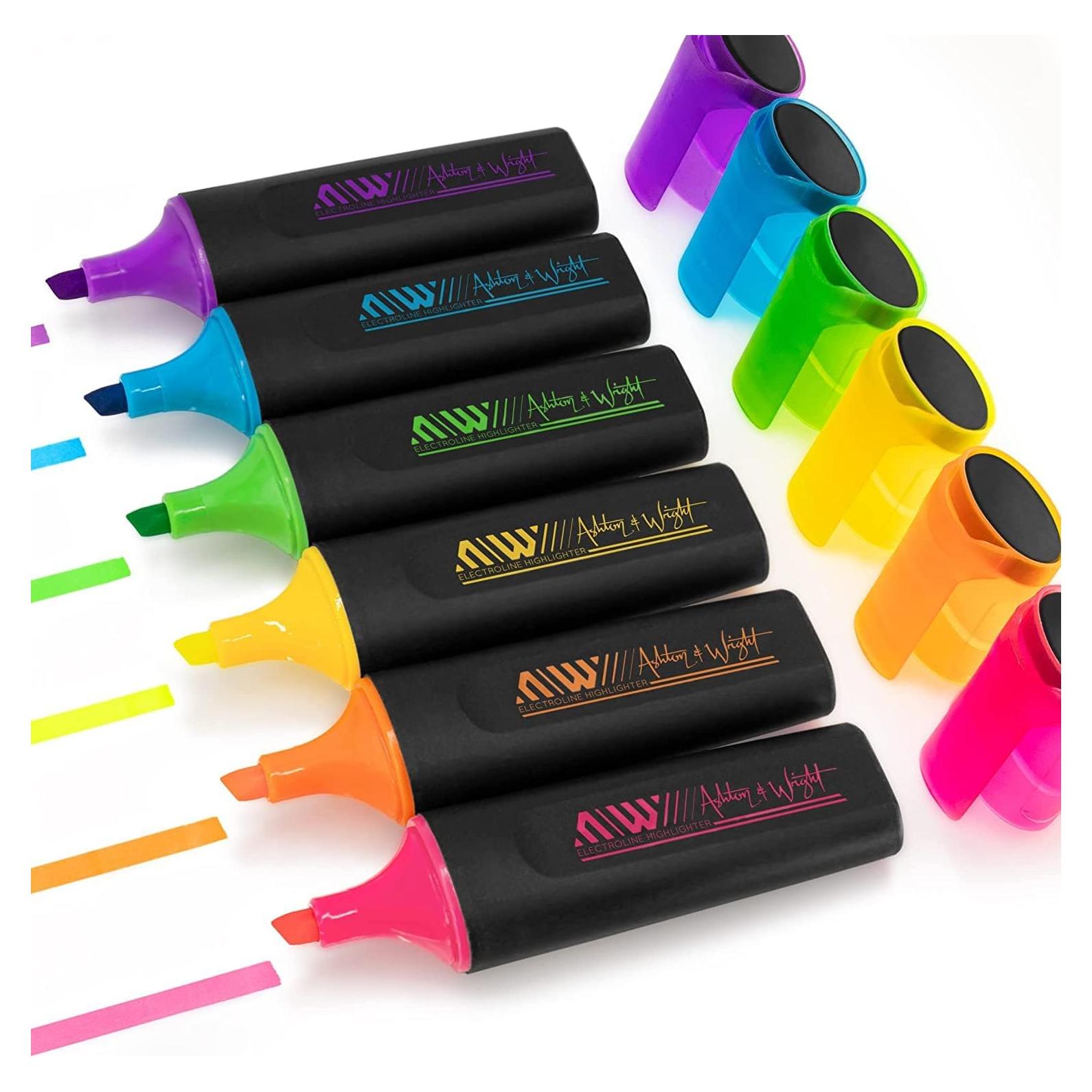 Marcadores Clásicos Neon Ashton y Wright - Paquete de 6