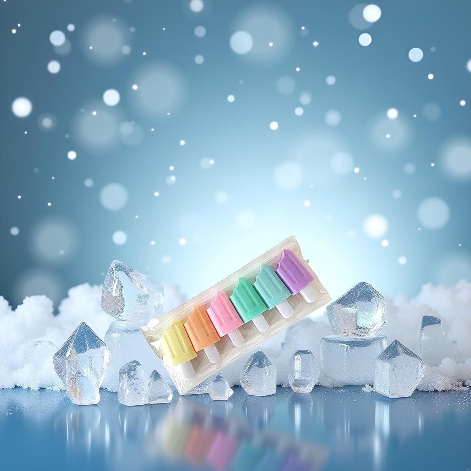 Set de 6 Marcadores Resaltadores Mini en Forma de Hielo ZGLUZP