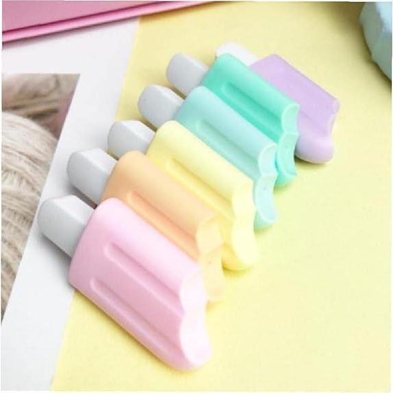 Set de 6 Marcadores Resaltadores Mini en Forma de Hielo ZGLUZP