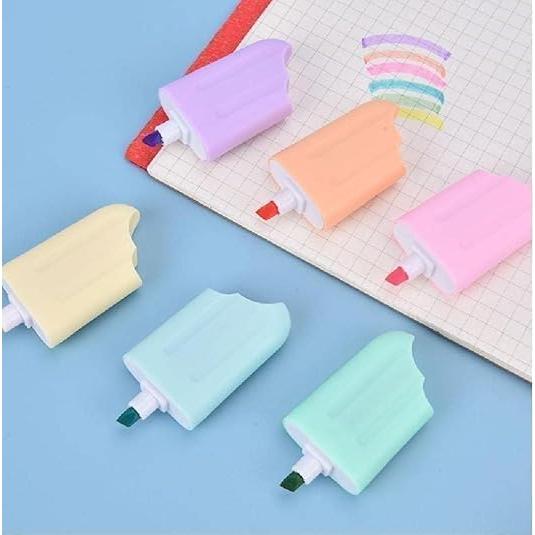 Set de 6 Marcadores Resaltadores Mini en Forma de Hielo ZGLUZP