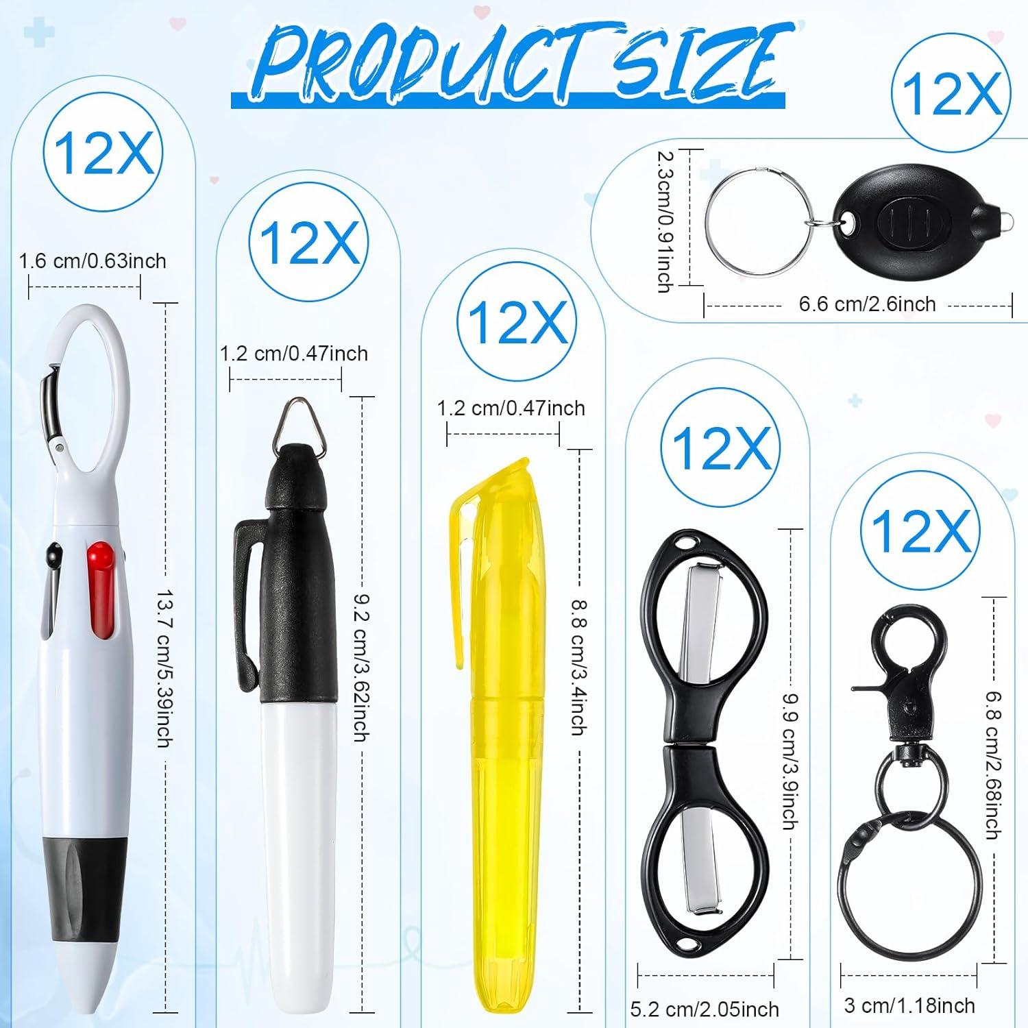 Juego de 72 Bolígrafos y Resaltadores Glenmal para Enfermería