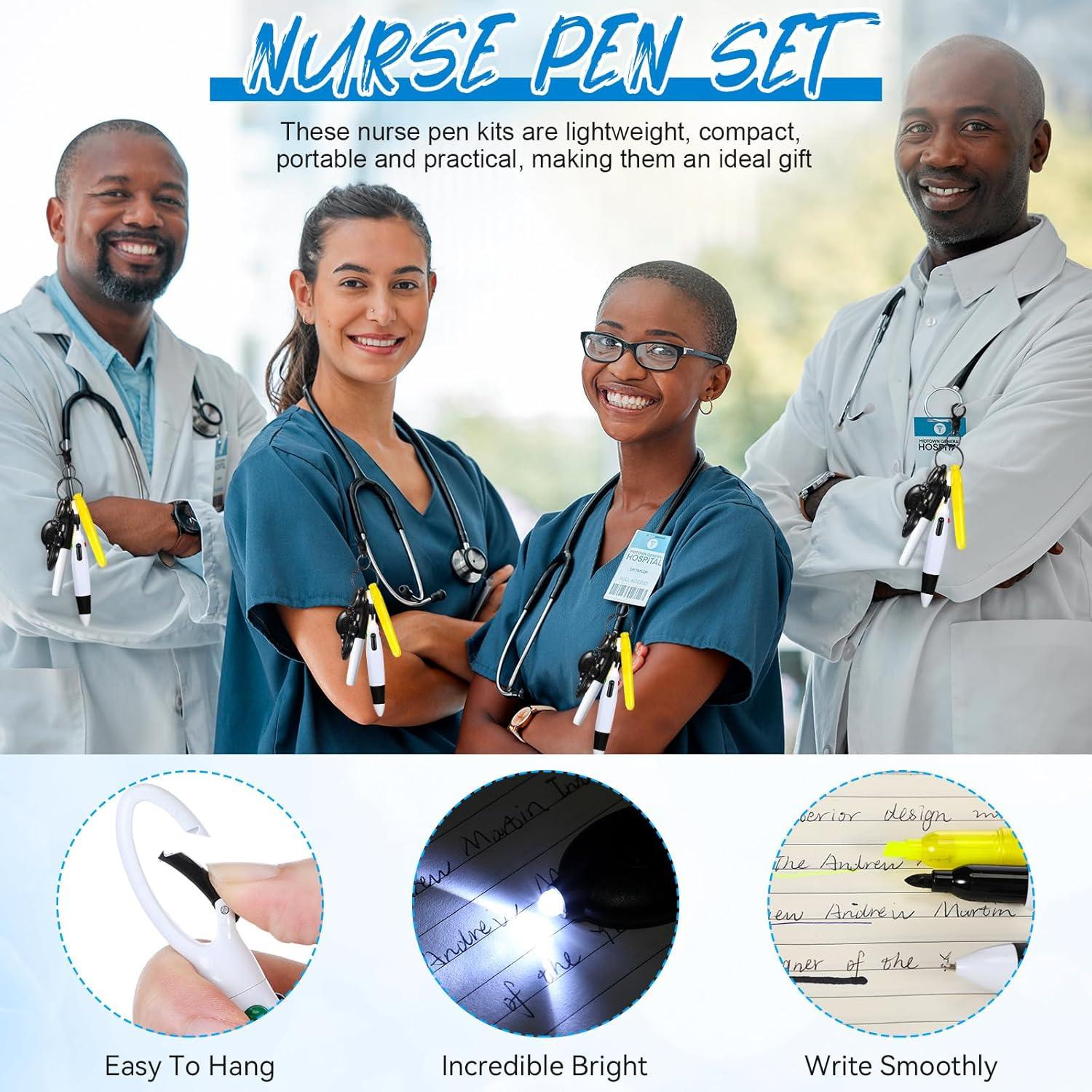 Juego de 72 Bolígrafos y Resaltadores Glenmal para Enfermería