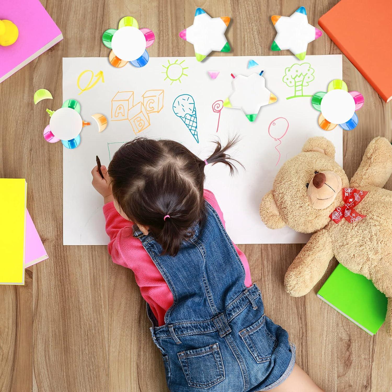 Marcadores en Forma de Pétalos Censen - 6 Piezas Multicolor 5 en 1