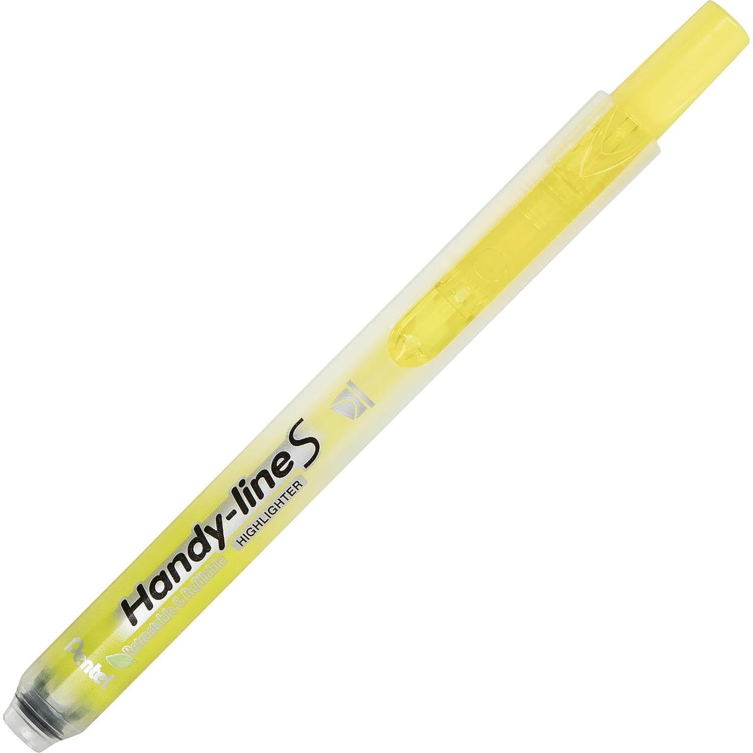 Marcador Resaltador Retráctil Pentel Handy-Line S Amarillo 4 Pzas
