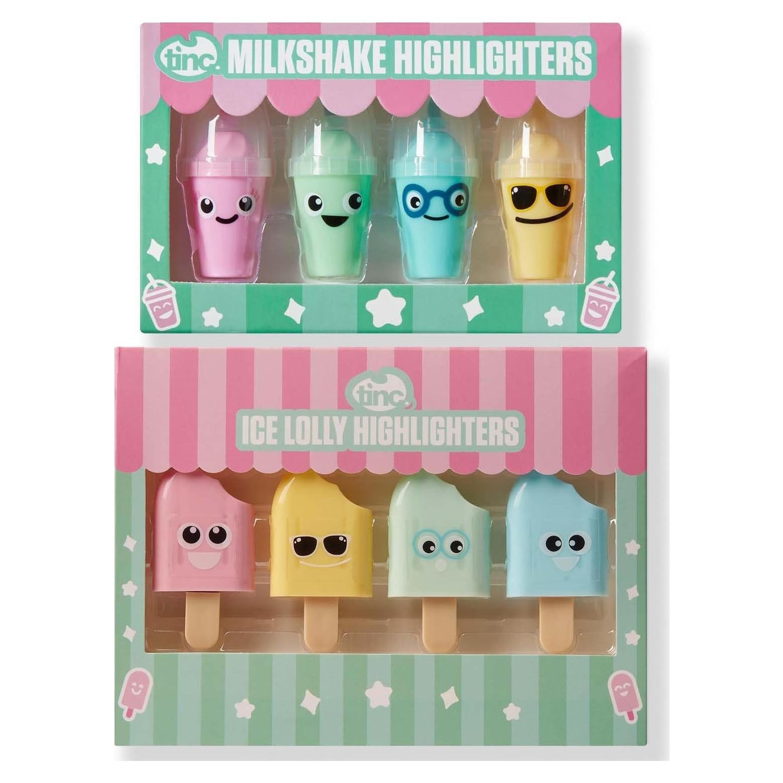 Conjunto de 8 Marcadores Fluorescentes Tinc - Helado y Batido