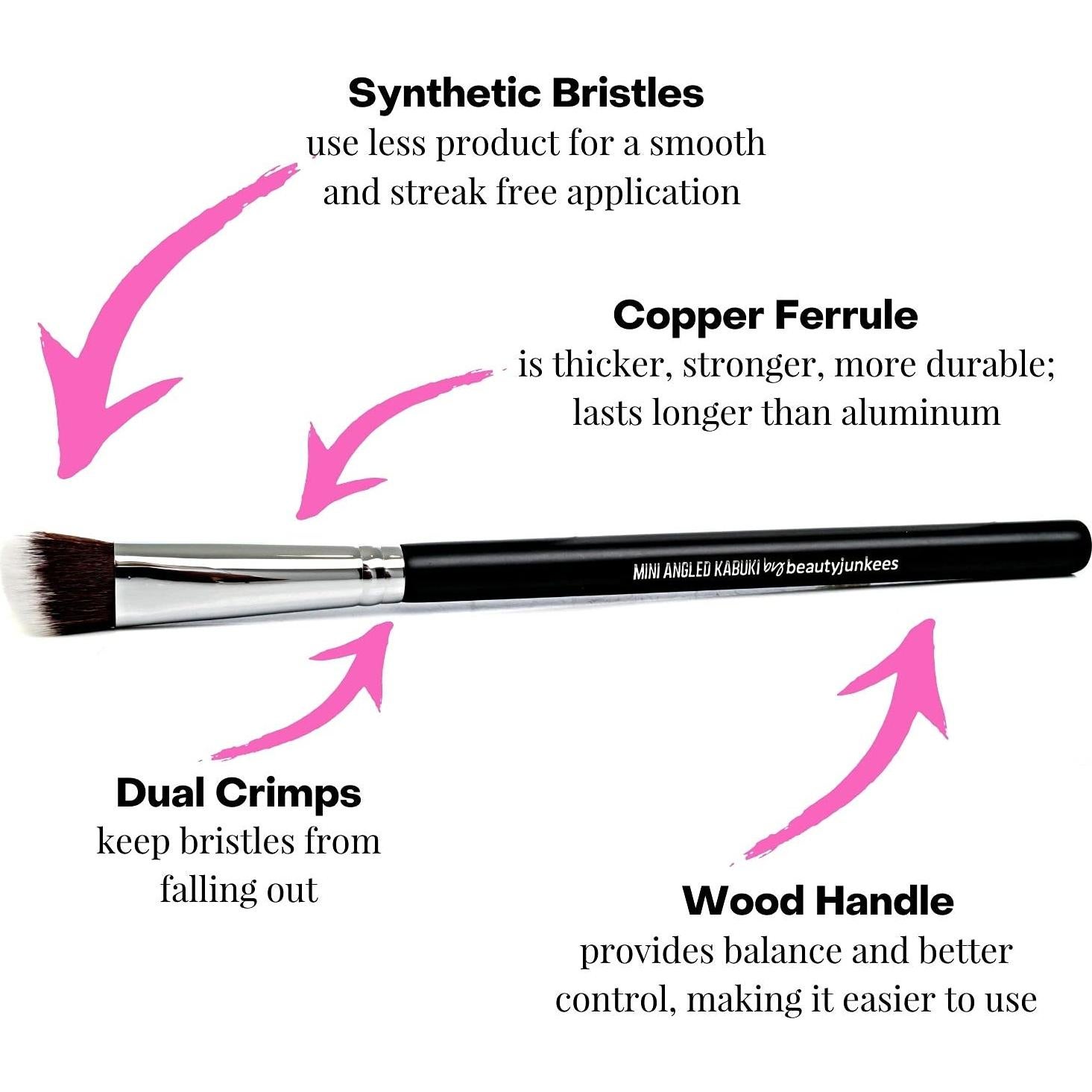 Brocha de Maquillaje en Ángulo Beauty Junkees Mini Kabuki