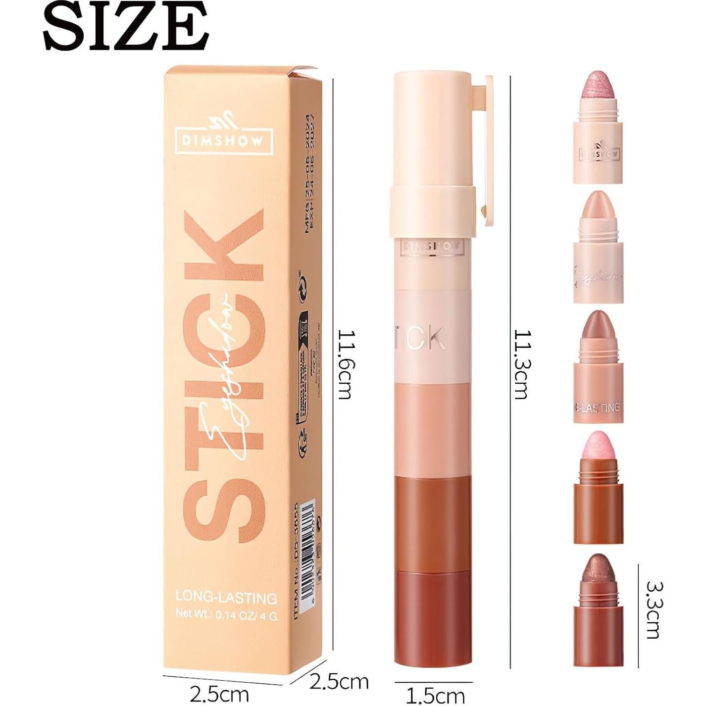 Kit de Lápiz de Sombra de Ojos 5 en 1 Ylapagne Marrón