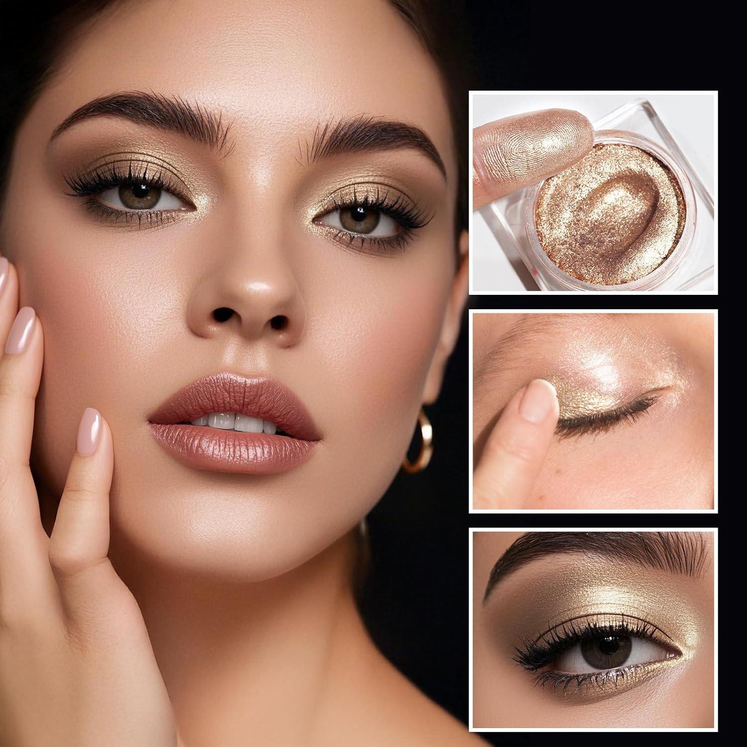 Sombra de Ojos en Crema Ecofavor Champán 10g - Brillo Hidratante