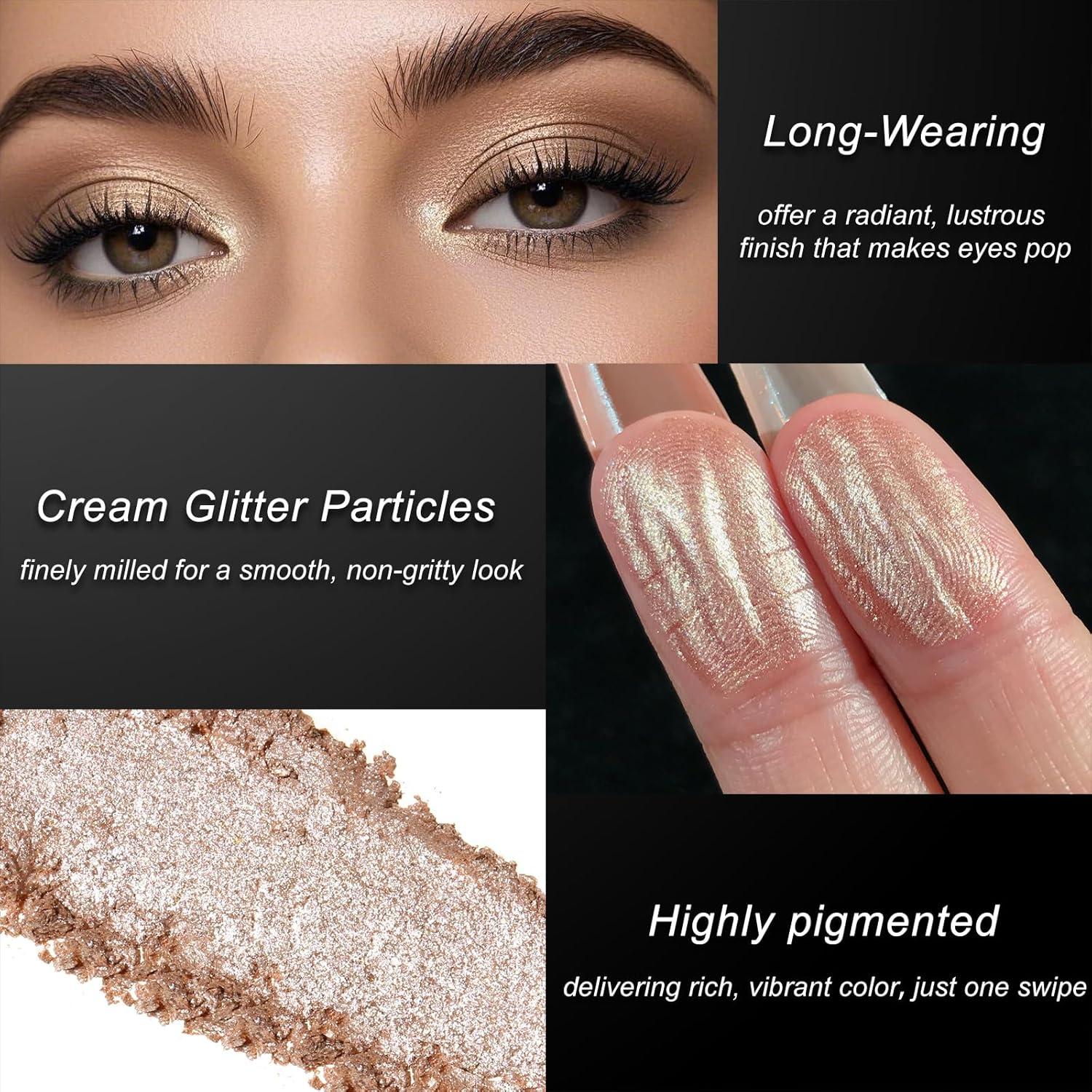 Sombra de Ojos en Crema Ecofavor Champán 10g - Brillo Hidratante