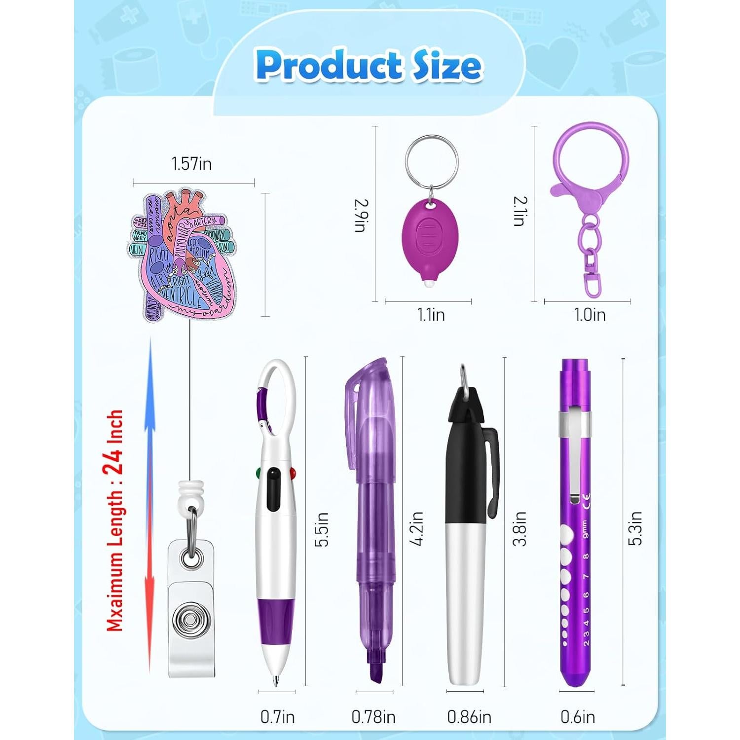 Conjunto de bolígrafos para enfermeras Plifal - 4 piezas