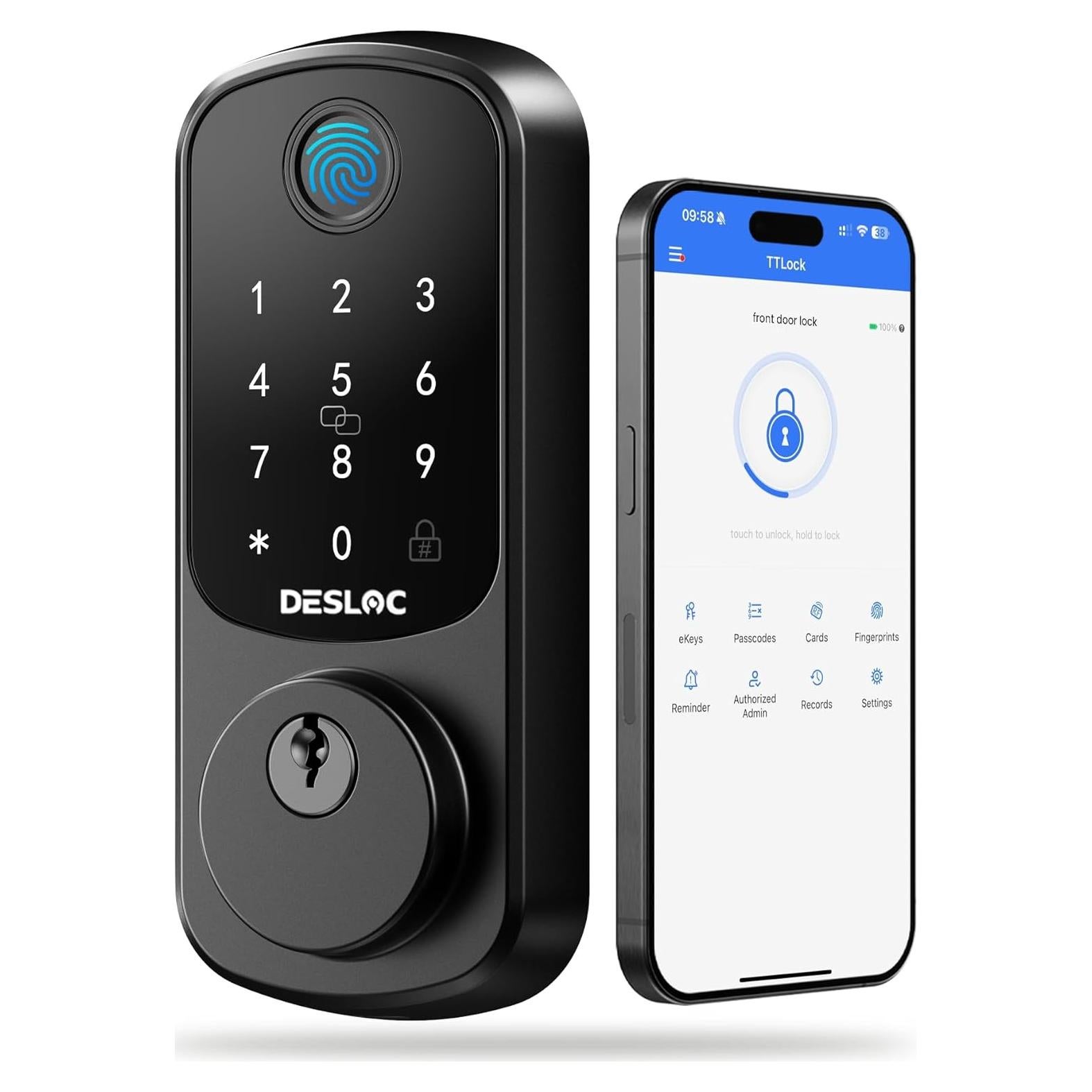 Cerradura Inteligente DESLOC B200 con Huella Dactilar