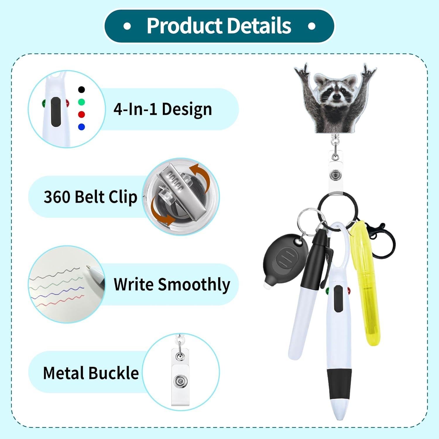 Juego de bolígrafos de enfermera EFINLUKY con clip retráctil