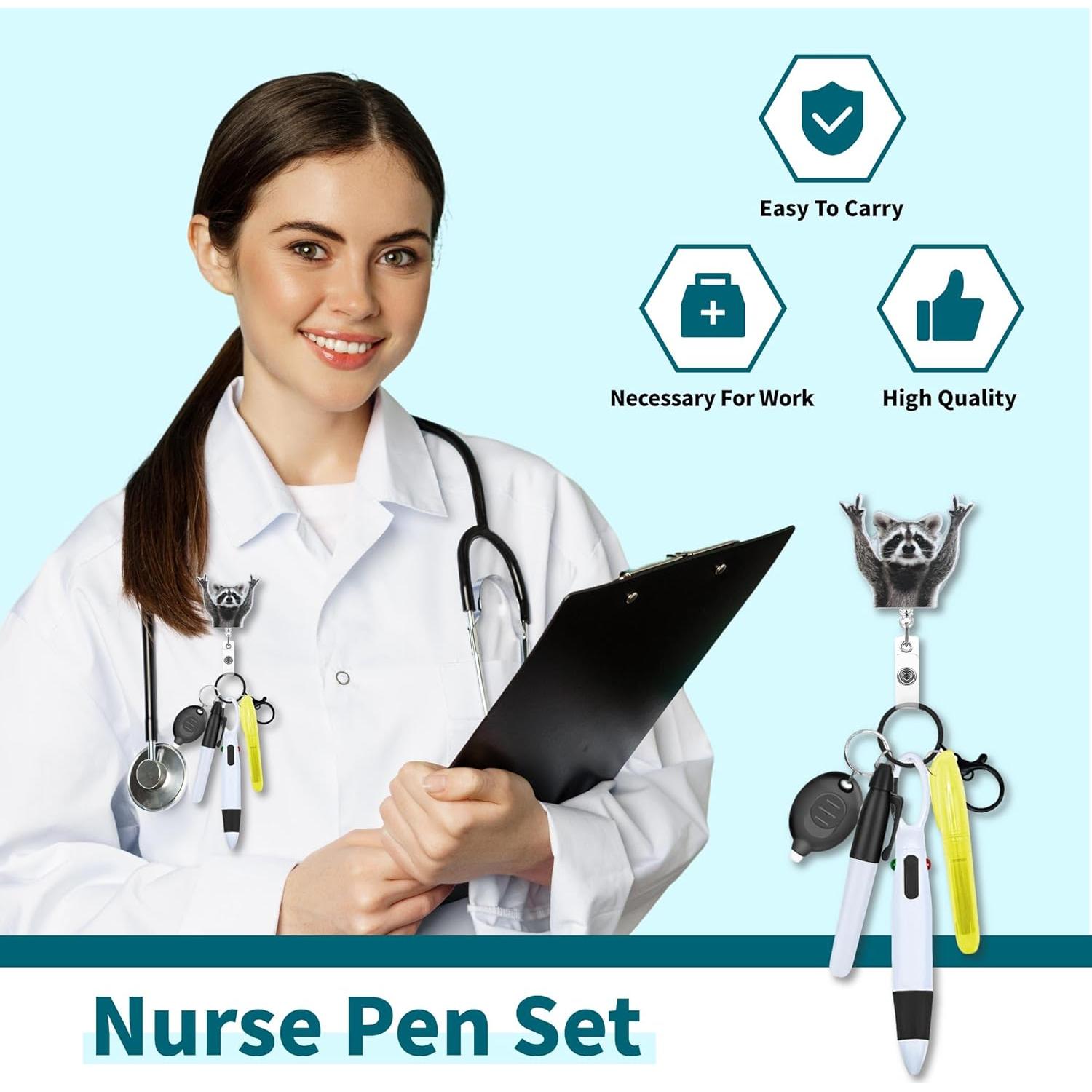 Juego de bolígrafos de enfermera EFINLUKY con clip retráctil