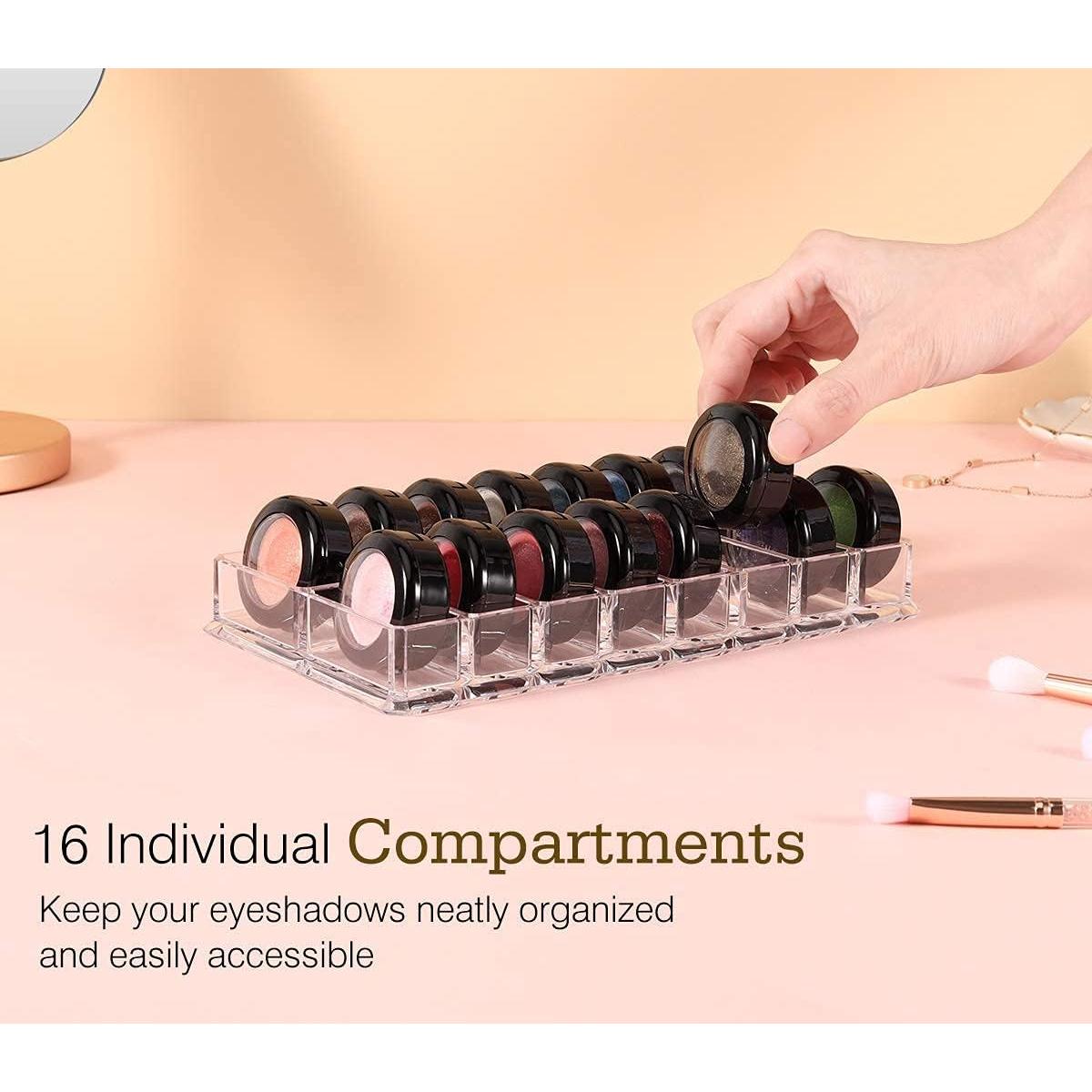 Organizador de Maquillaje Acrílico Luxspire 16 Compartimentos