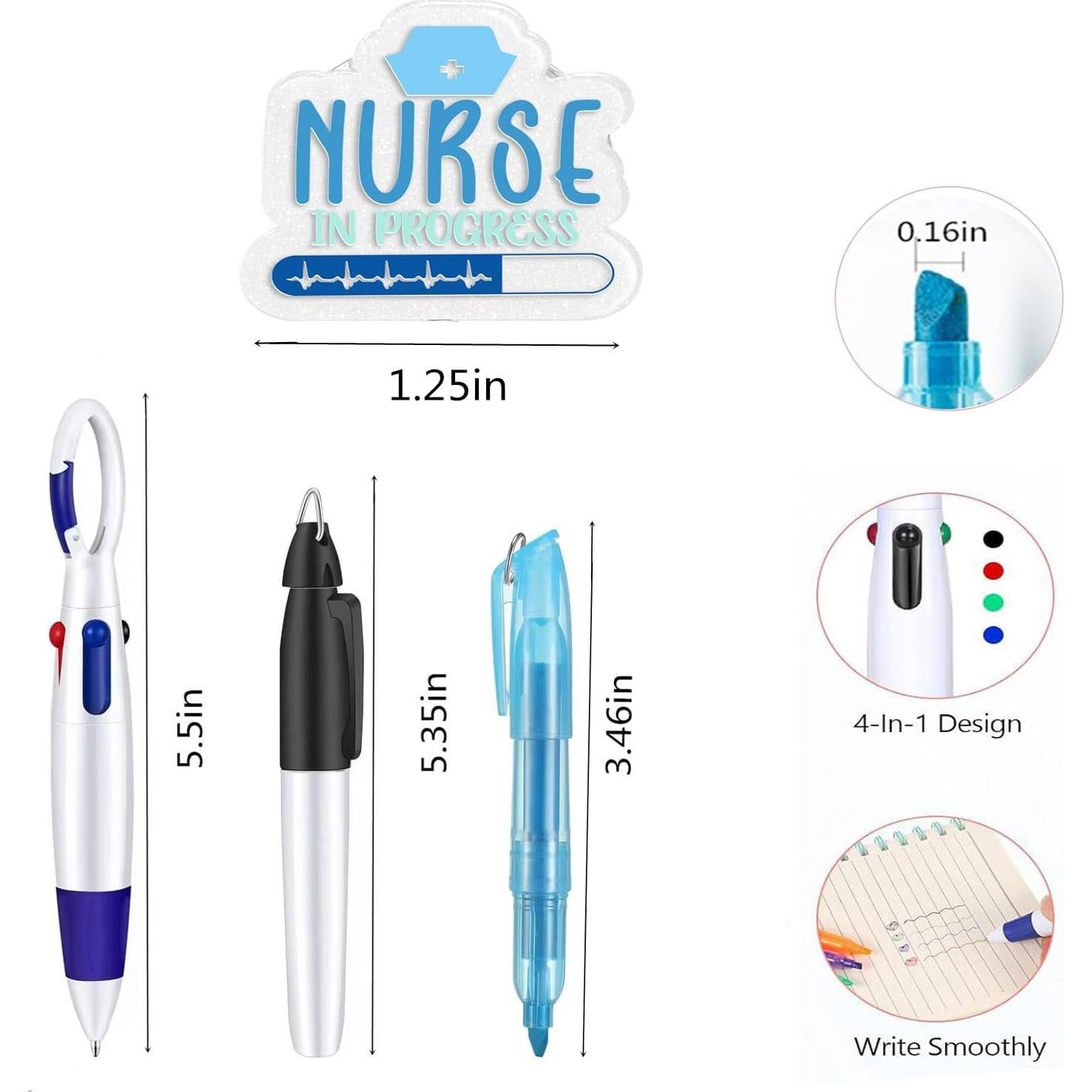 Juego de bolígrafos y carretes retráctiles YosiMing 7PCS