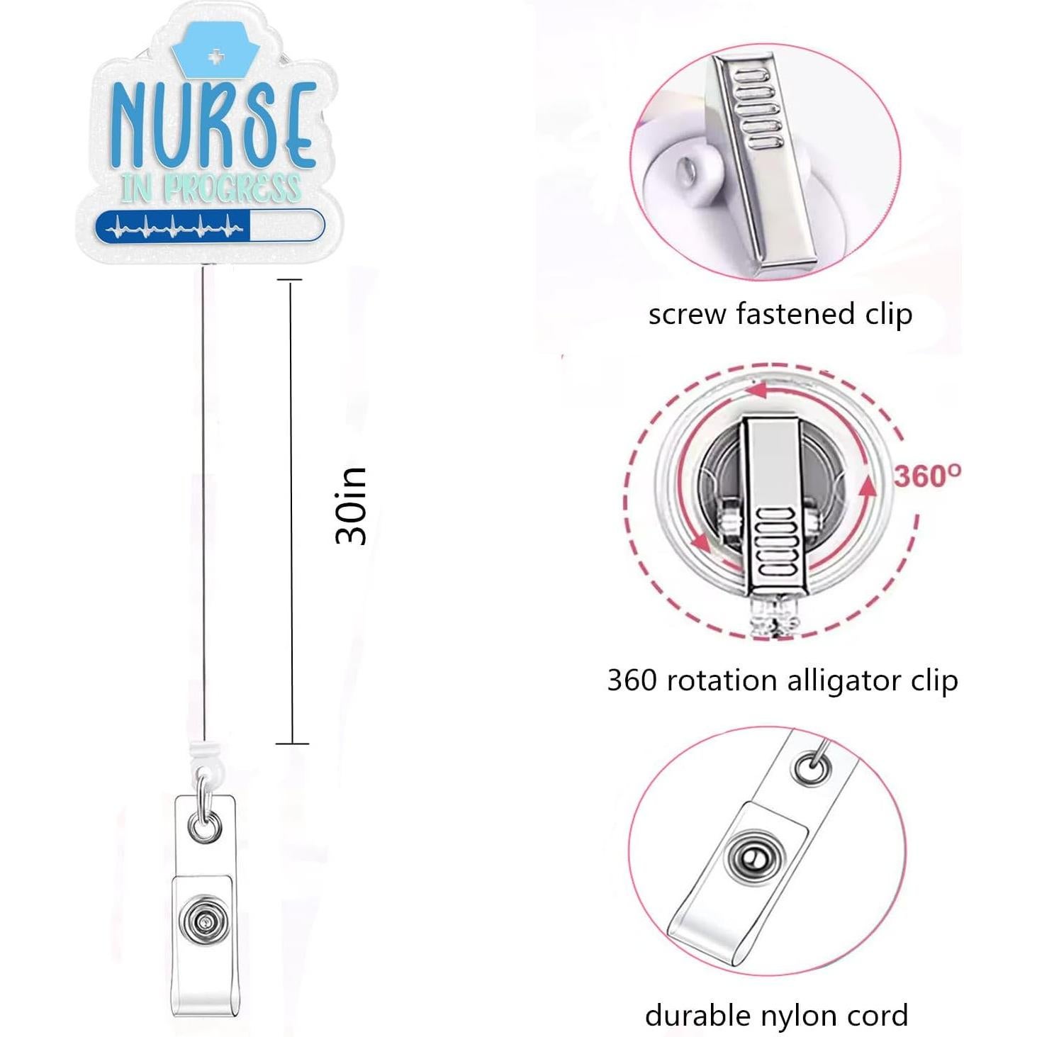 Juego de bolígrafos y carretes retráctiles YosiMing 7PCS